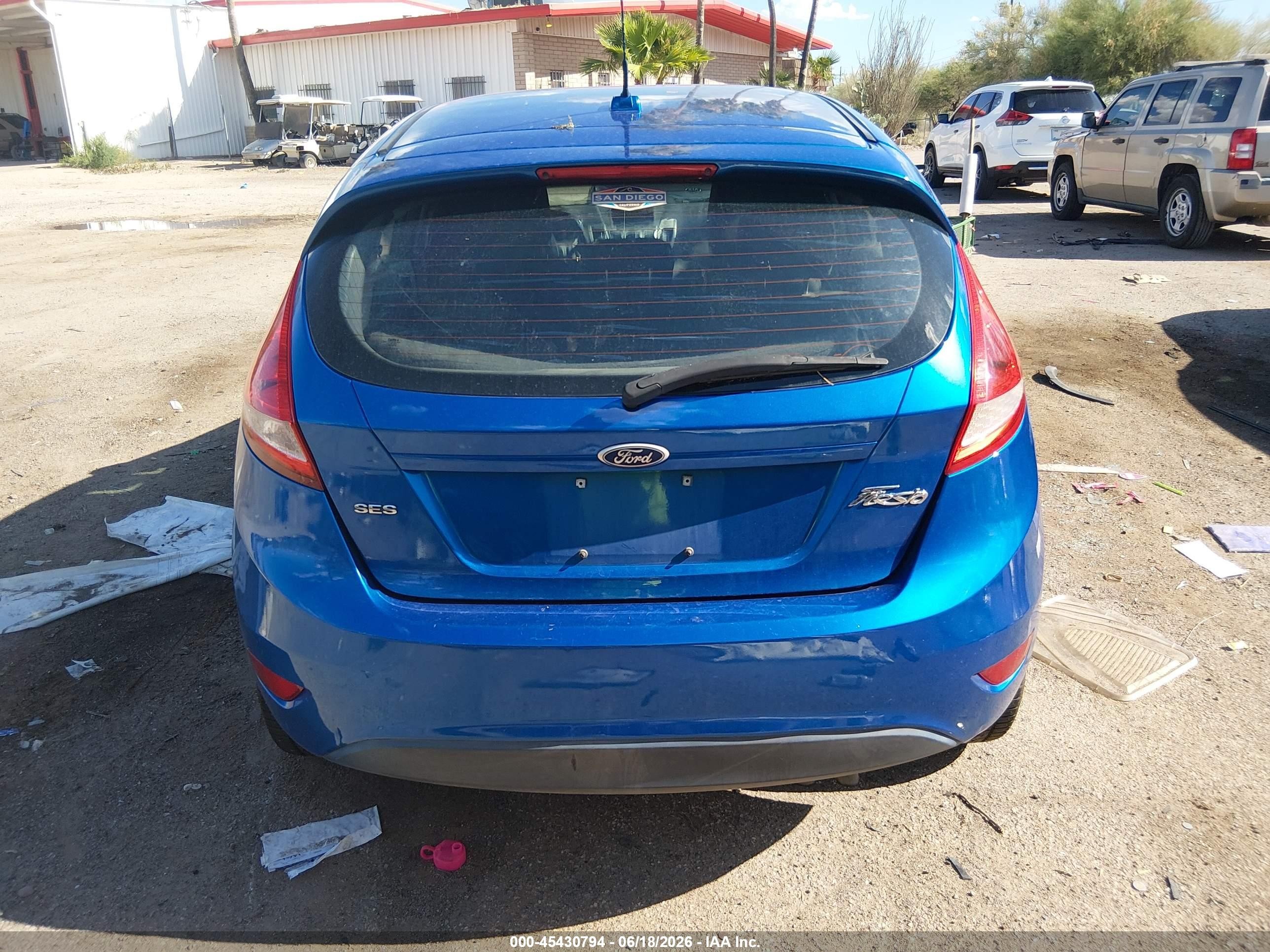 2011 Ford Fiesta Ses Blue vin: 3FADP4FJ4BM167875
