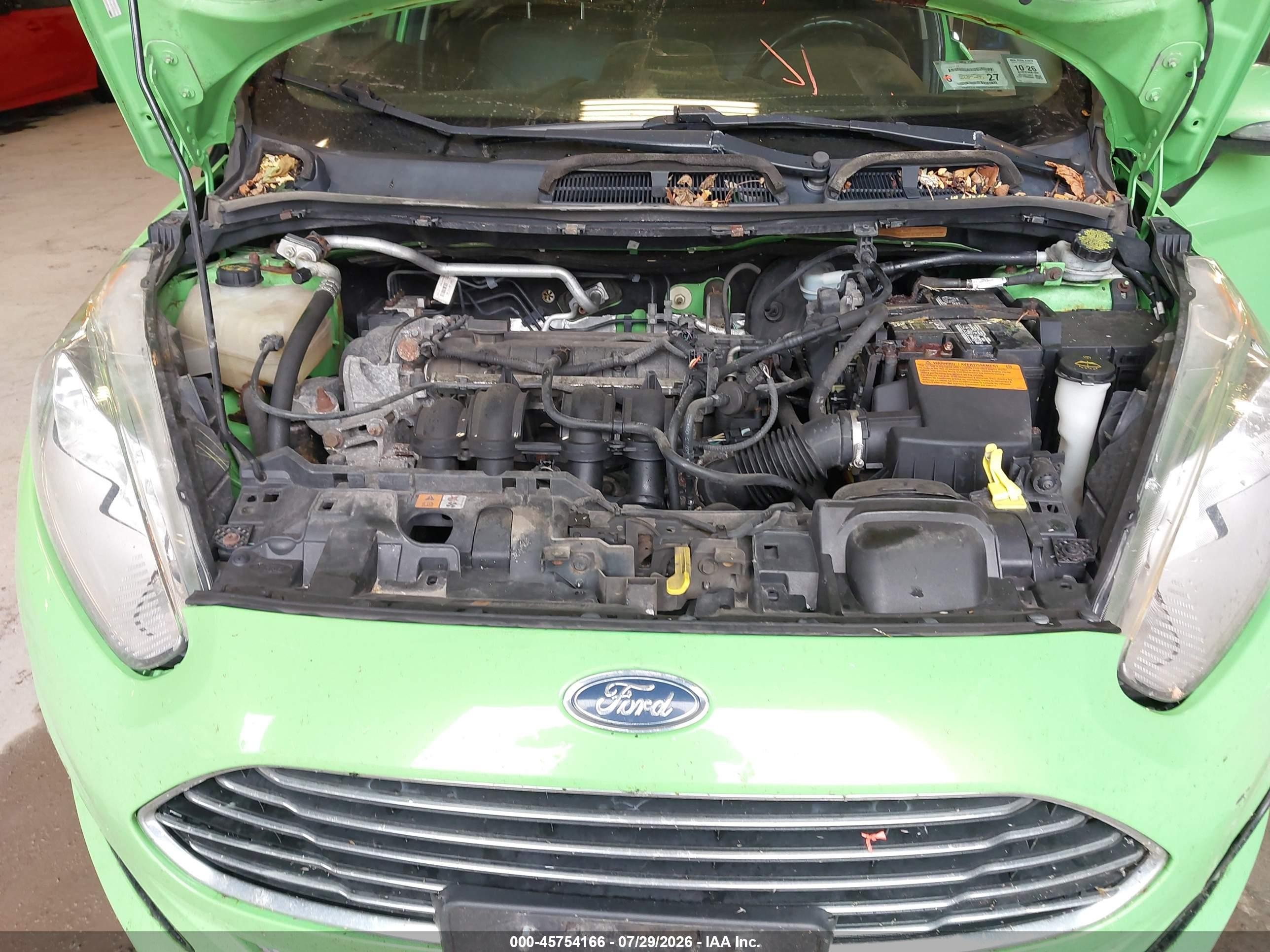 2014 Ford Fiesta Titanium Green vin: 3FADP4FJ4EM132001