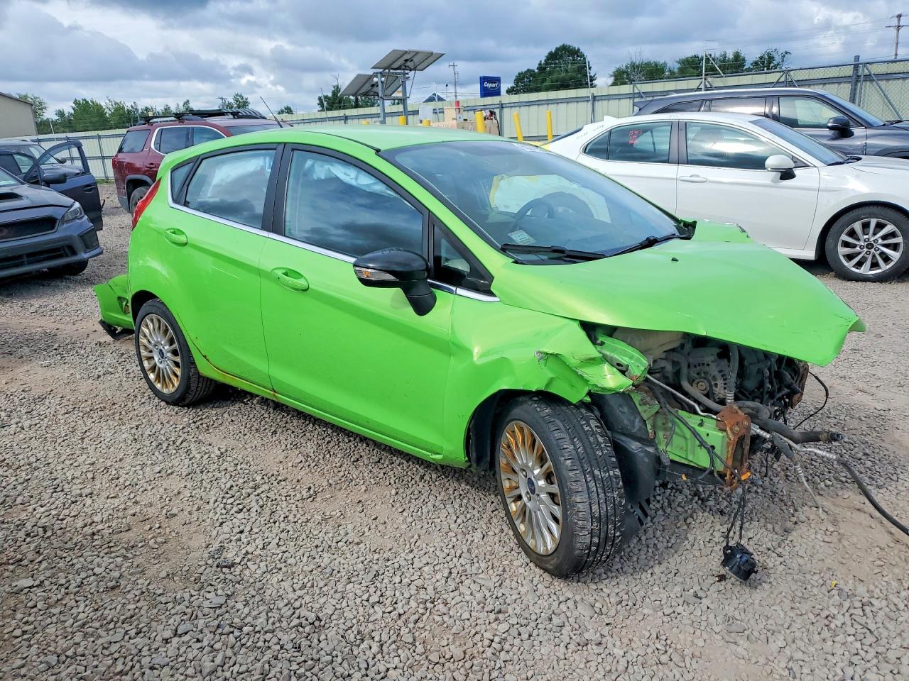 2014 Ford Fiesta Titanium Green vin: 3FADP4FJ4EM168254