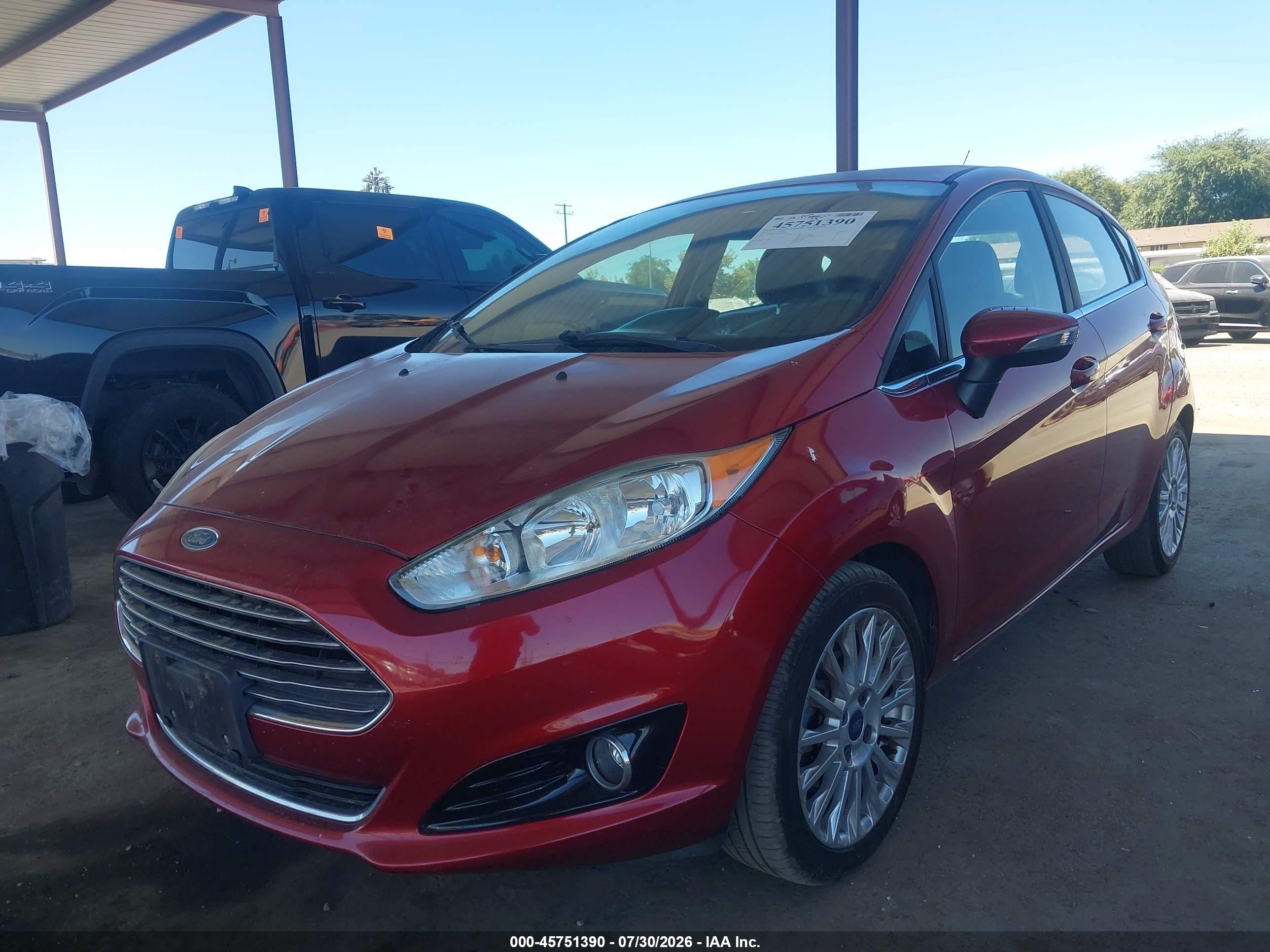 2014 Ford Fiesta Titanium Red vin: 3FADP4FJ4EM228047