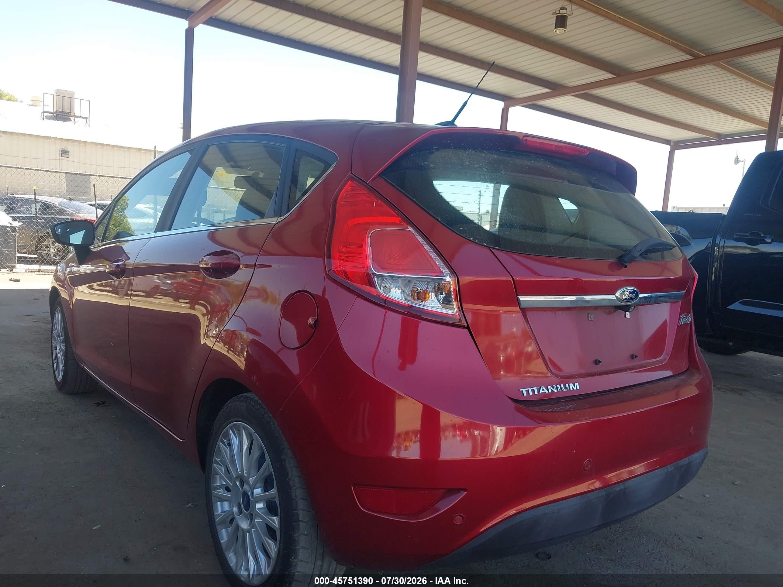 2014 Ford Fiesta Titanium Red vin: 3FADP4FJ4EM228047