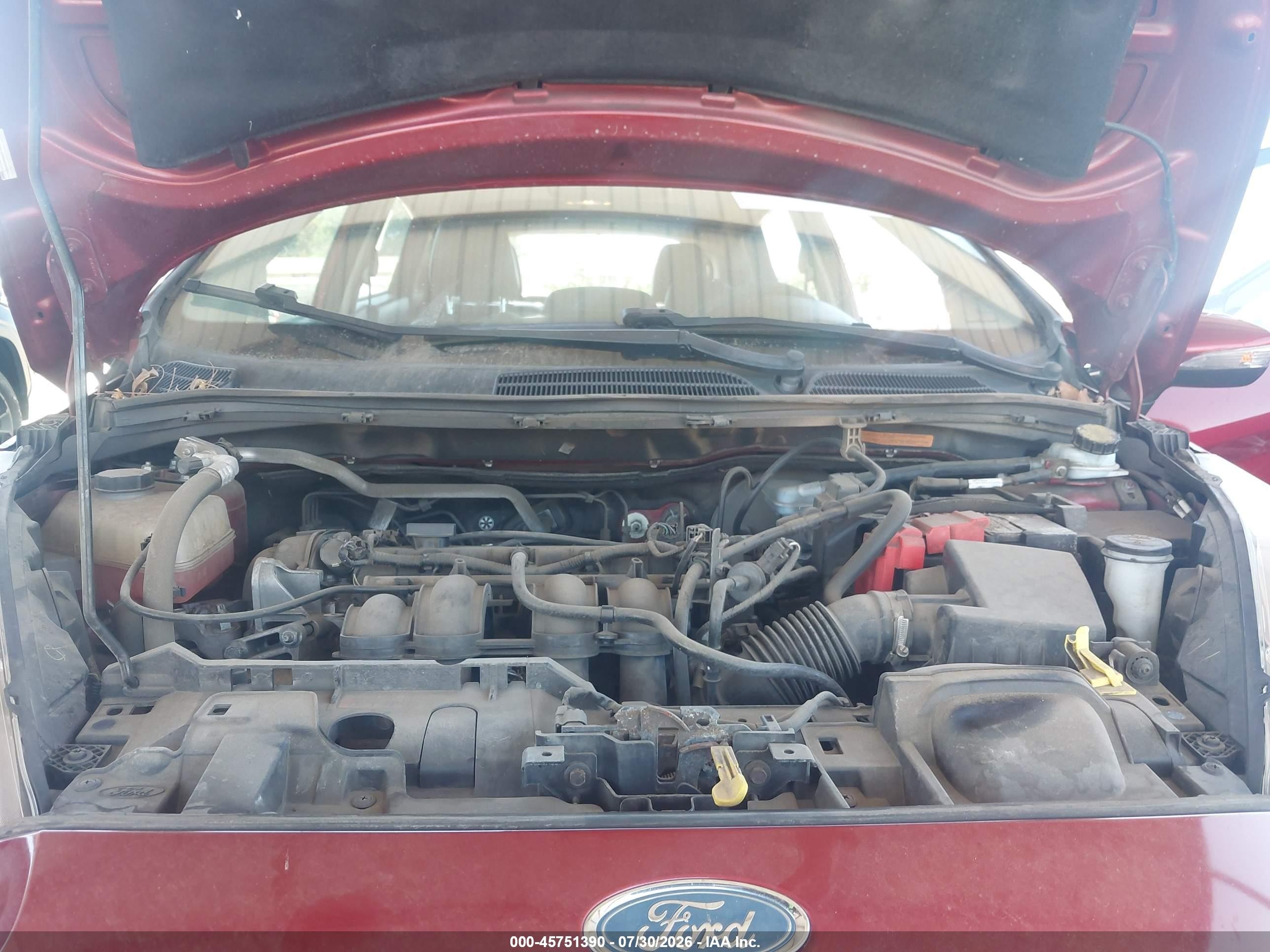 2014 Ford Fiesta Titanium Red vin: 3FADP4FJ4EM228047