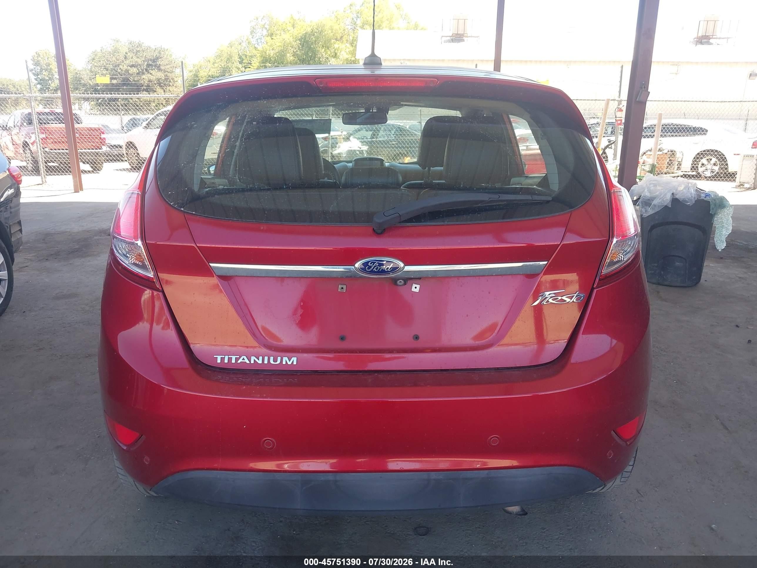2014 Ford Fiesta Titanium Red vin: 3FADP4FJ4EM228047