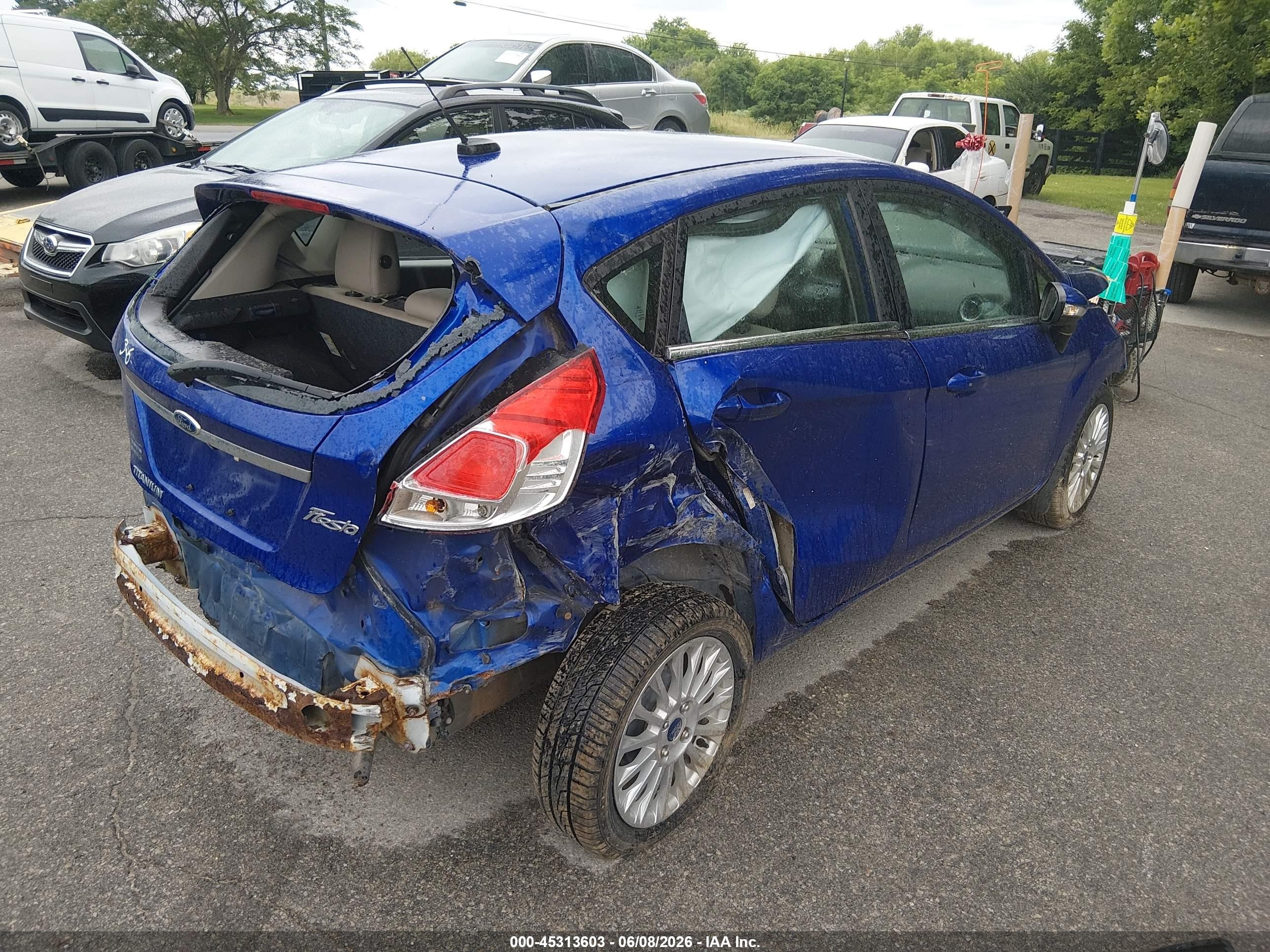 2015 Ford Fiesta Titanium Синий vin: 3FADP4FJ4FM166814
