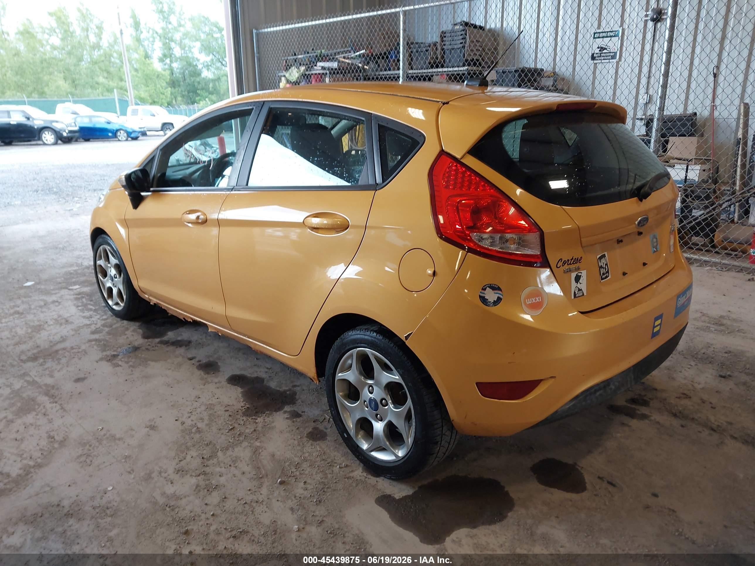 2012 Ford Fiesta Ses Yellow vin: 3FADP4FJ5CM161200