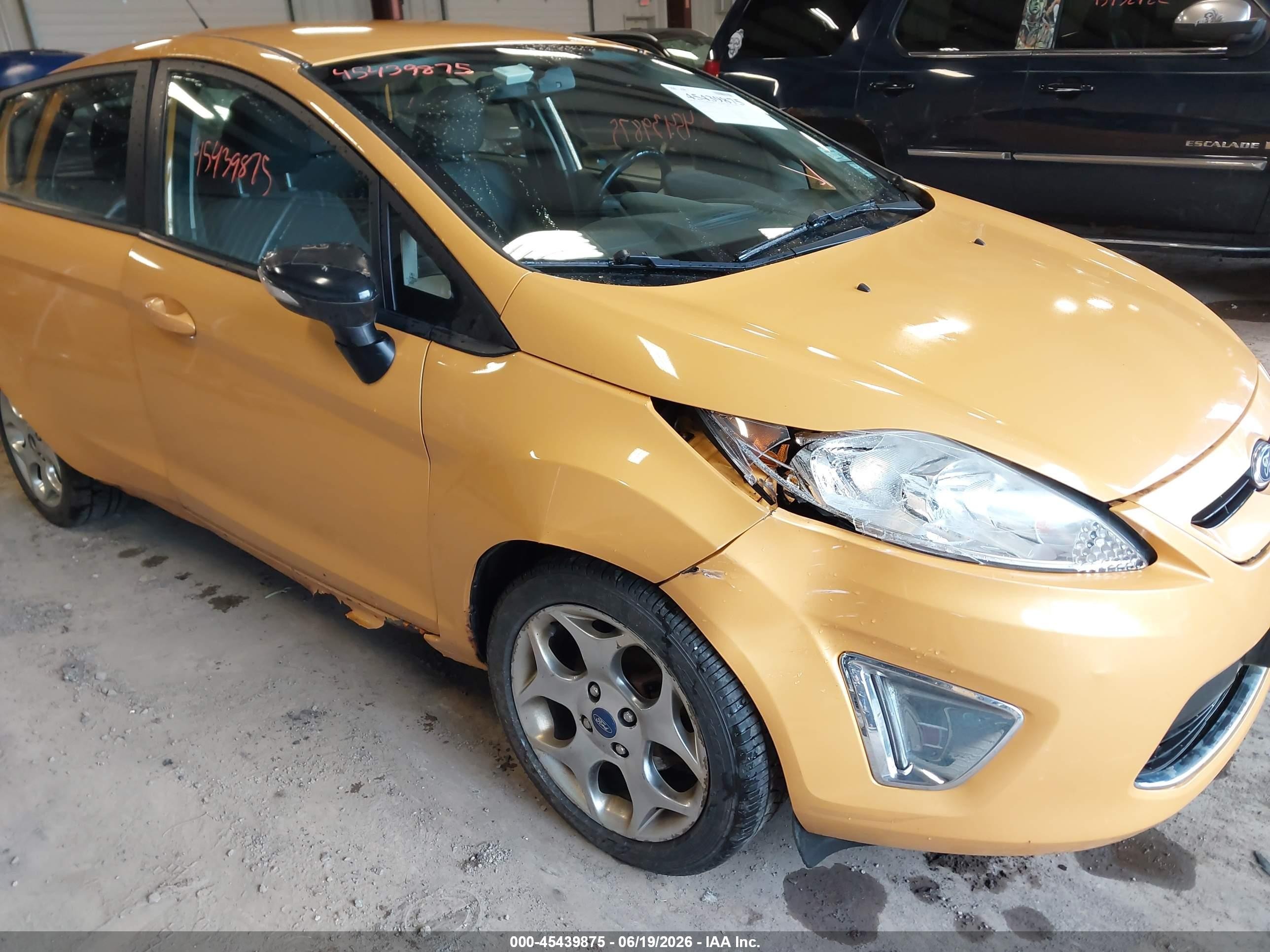 2012 Ford Fiesta Ses Yellow vin: 3FADP4FJ5CM161200
