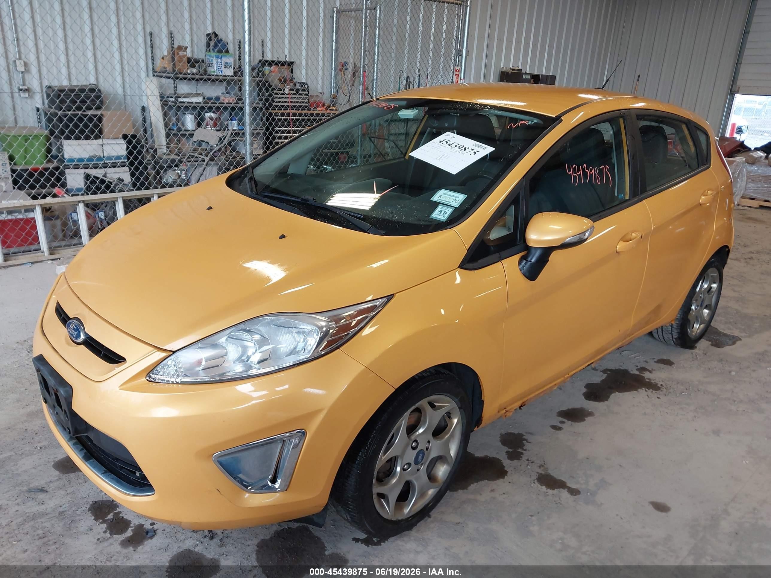 2012 Ford Fiesta Ses Yellow vin: 3FADP4FJ5CM161200