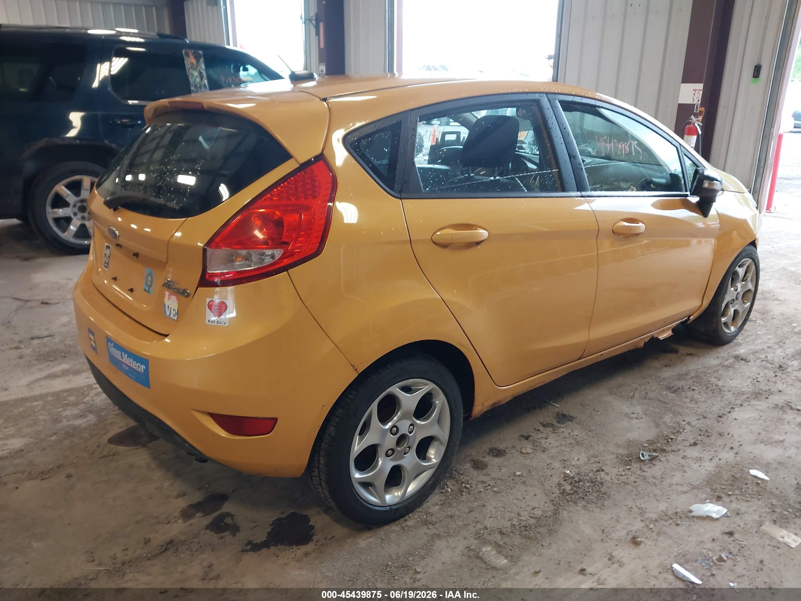 2012 Ford Fiesta Ses Yellow vin: 3FADP4FJ5CM161200