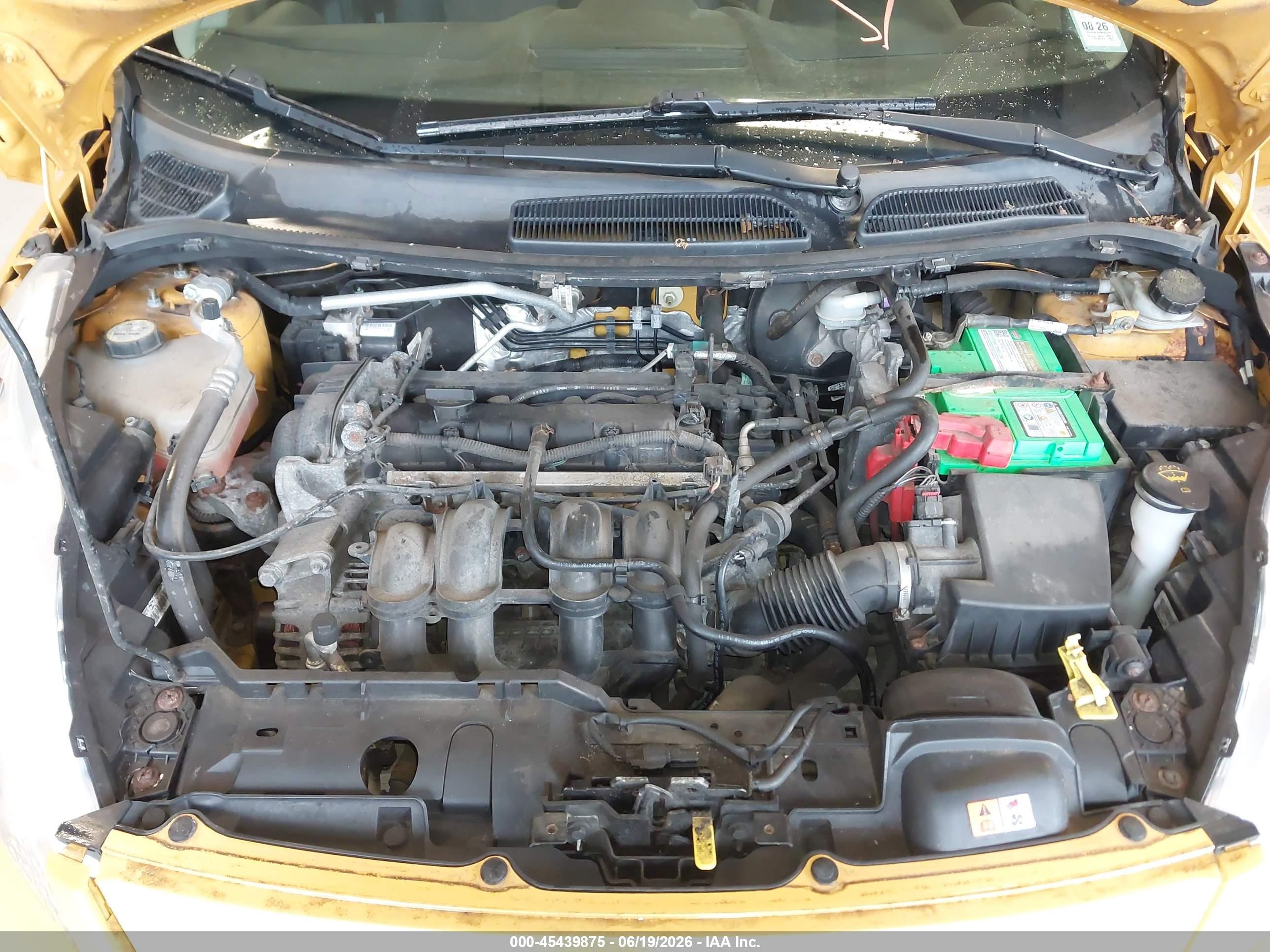 2012 Ford Fiesta Ses Yellow vin: 3FADP4FJ5CM161200