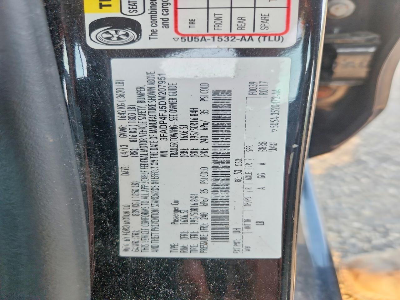 2013 Ford Fiesta Titanium Black vin: 3FADP4FJ5DM207951