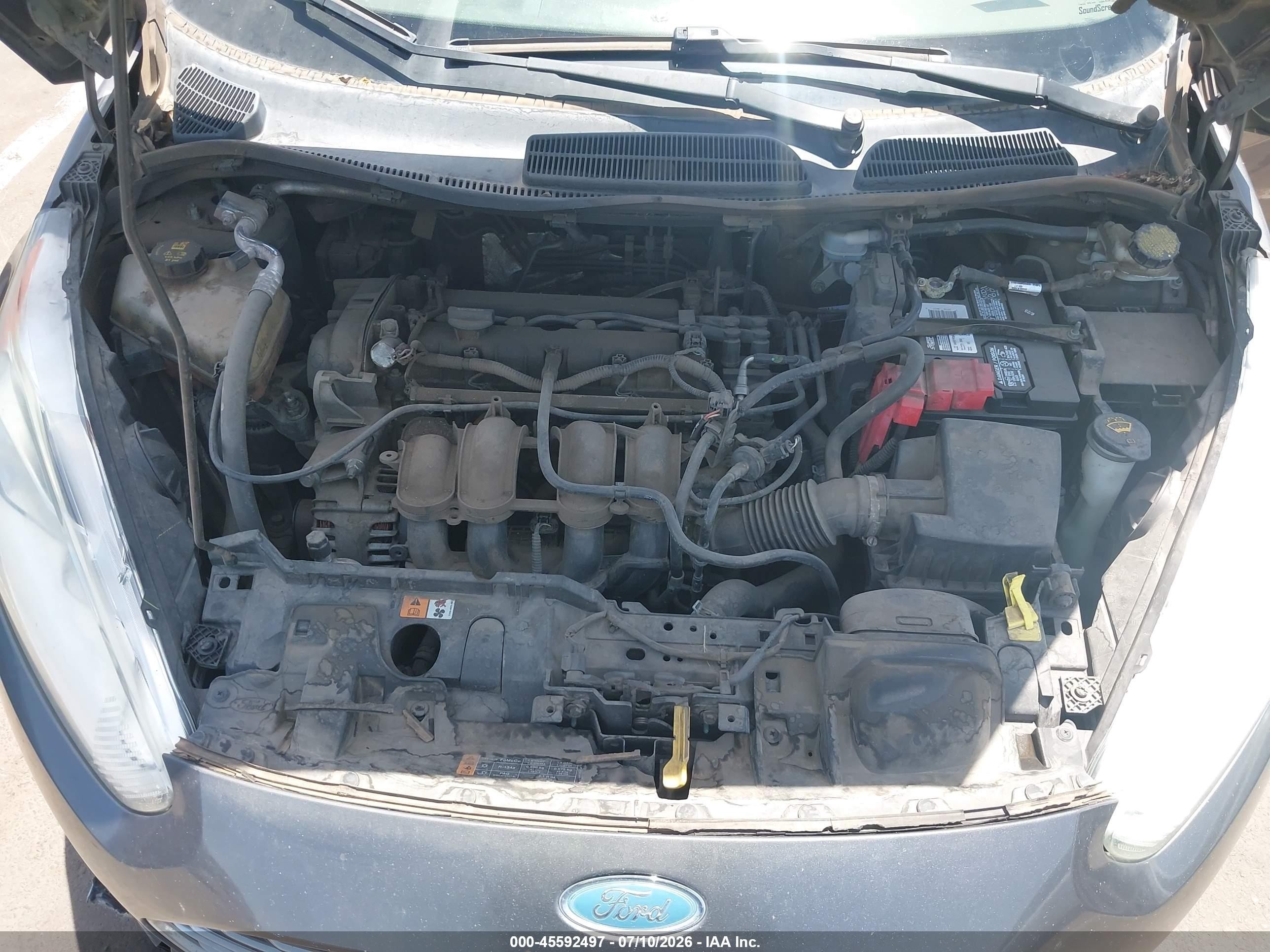 2015 Ford Fiesta Titanium Серый vin: 3FADP4FJ5FM110297