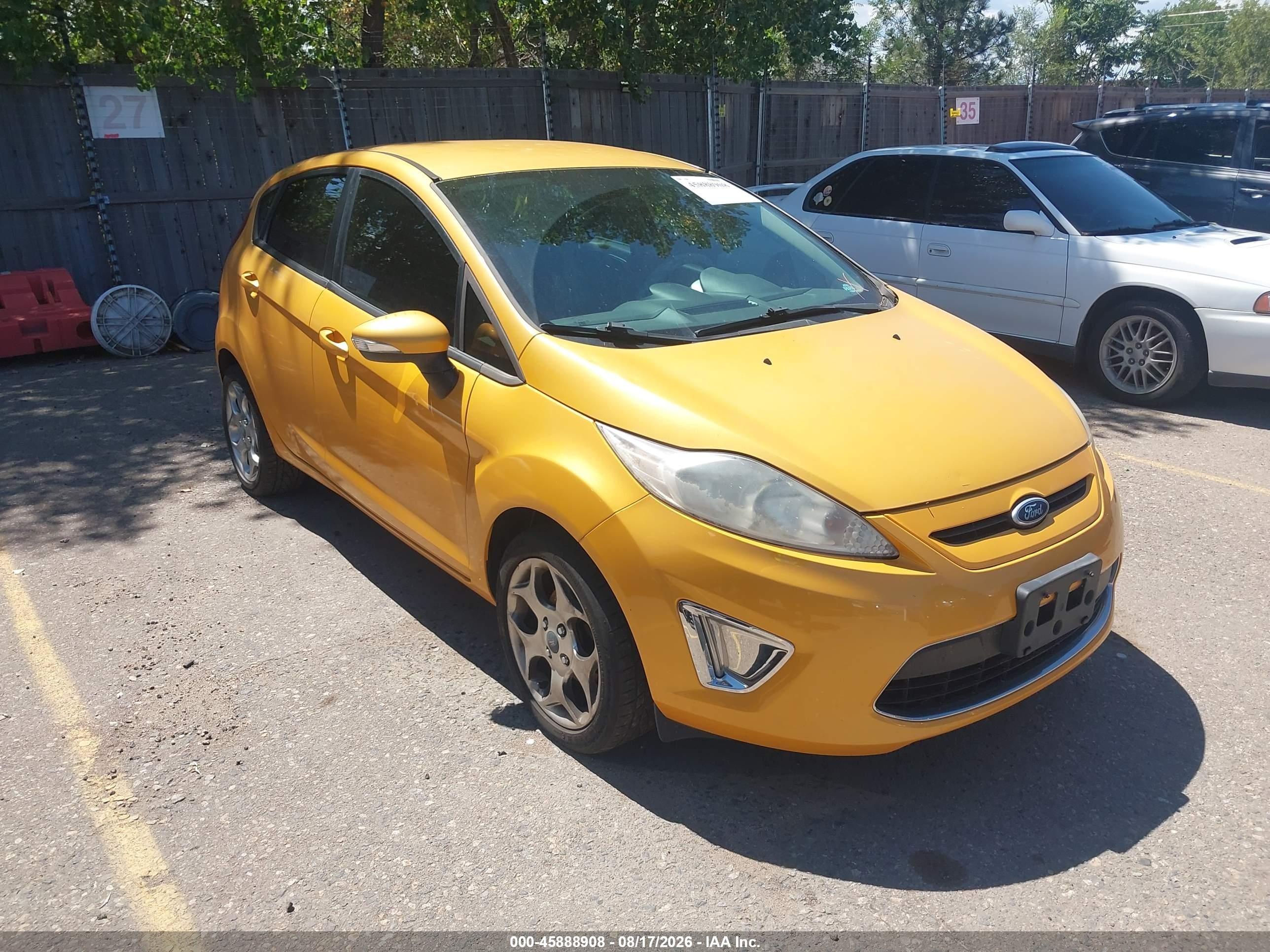 2011 Ford Fiesta Ses Yellow vin: 3FADP4FJ6BM102722