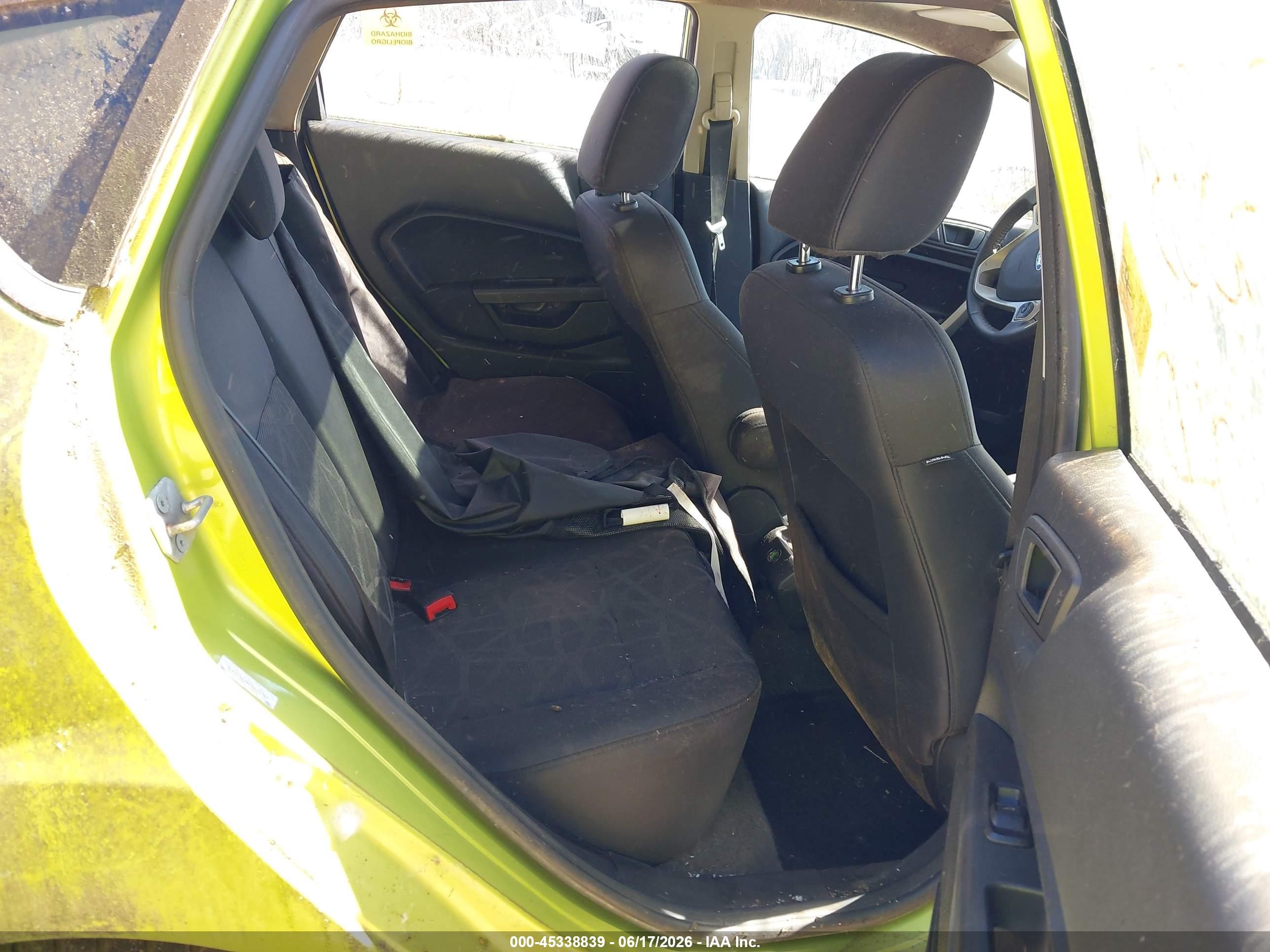 2012 Ford Fiesta Ses Green vin: 3FADP4FJ6CM104407
