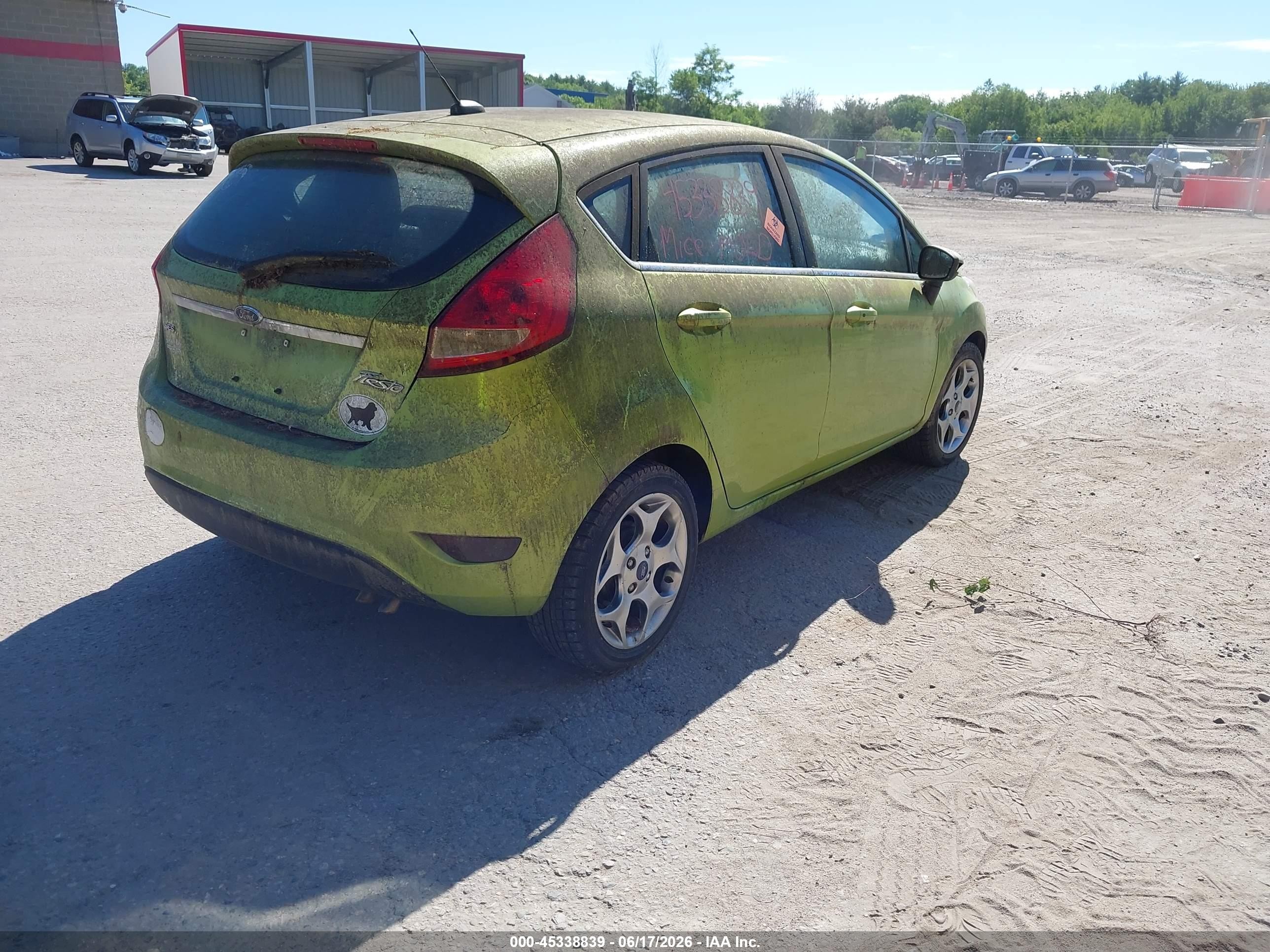 2012 Ford Fiesta Ses Green vin: 3FADP4FJ6CM104407