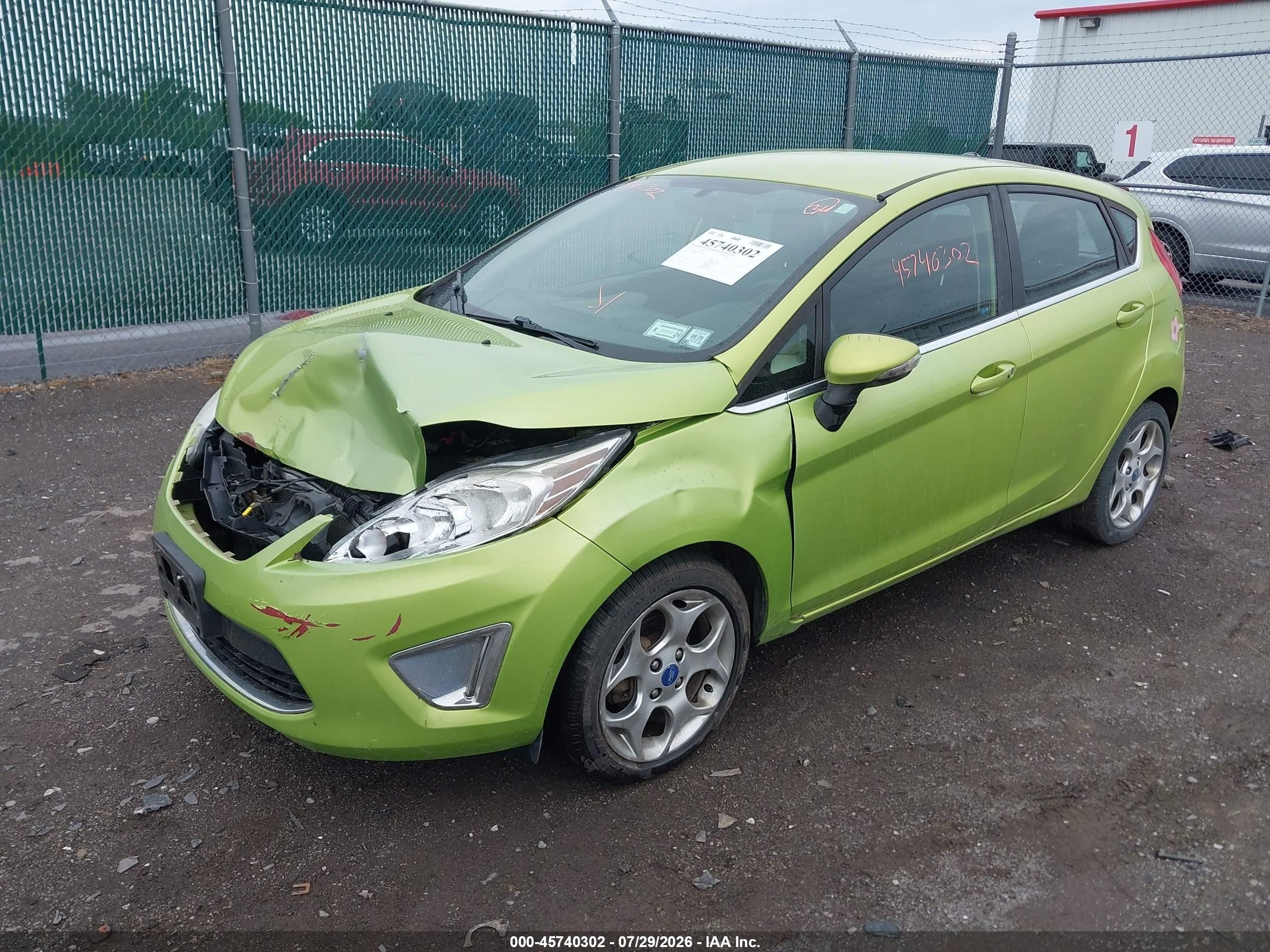 2012 Ford Fiesta Ses Green vin: 3FADP4FJ7CM117943