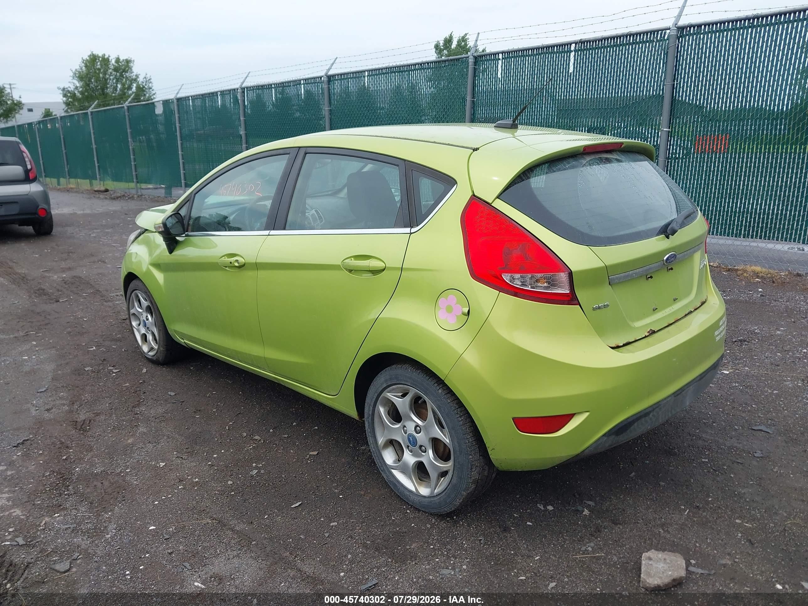 2012 Ford Fiesta Ses Green vin: 3FADP4FJ7CM117943