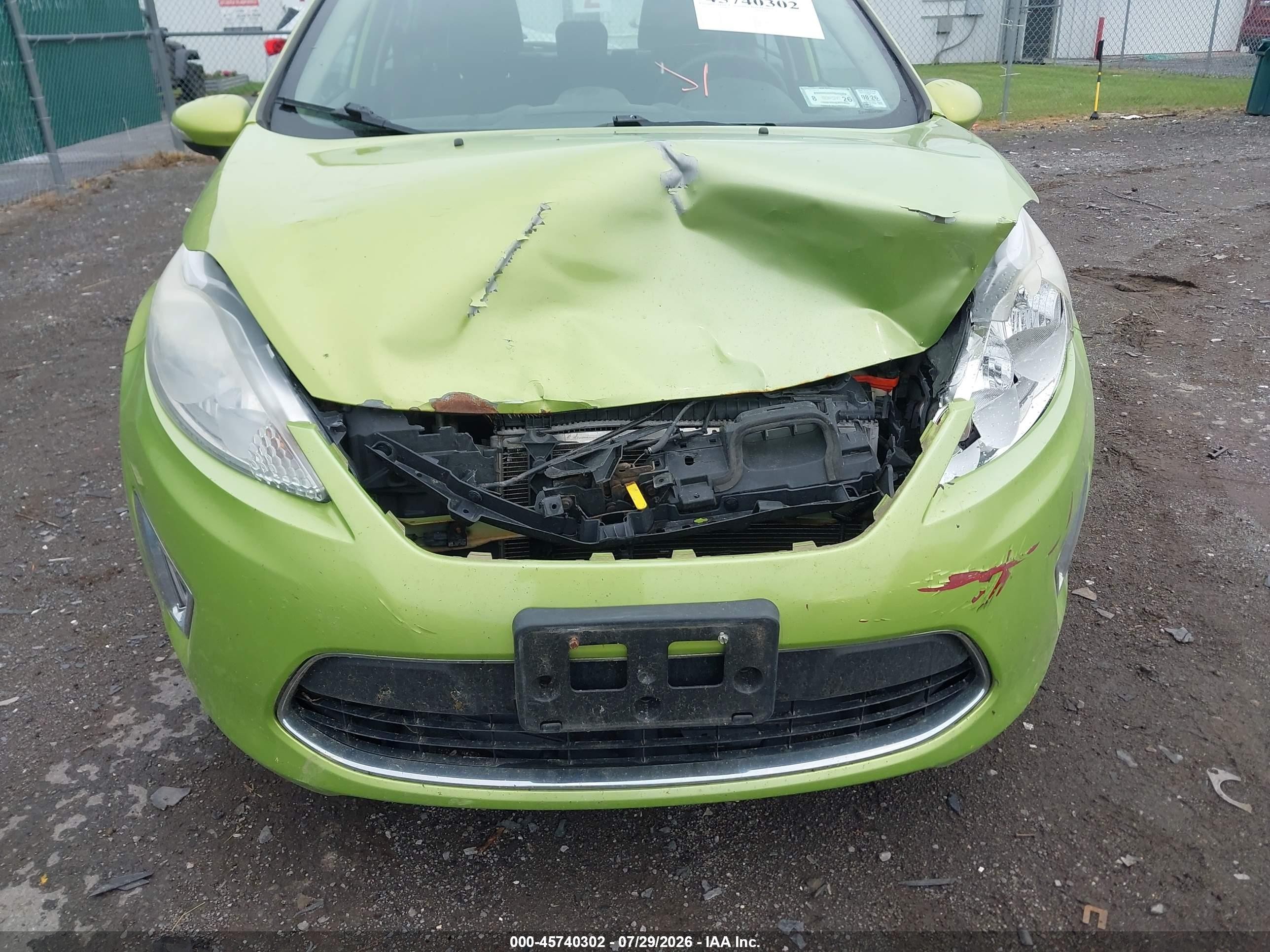 2012 Ford Fiesta Ses Green vin: 3FADP4FJ7CM117943