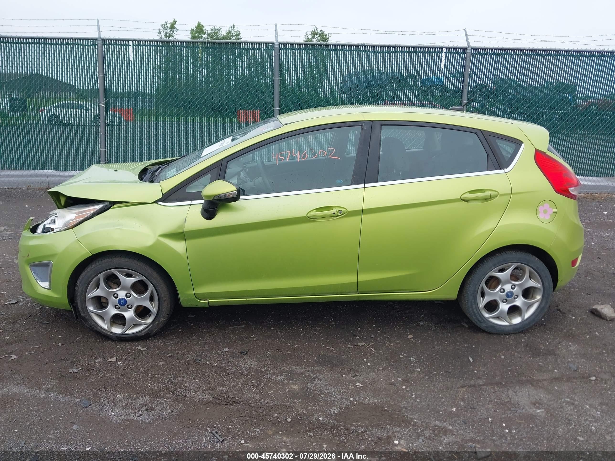 2012 Ford Fiesta Ses Green vin: 3FADP4FJ7CM117943
