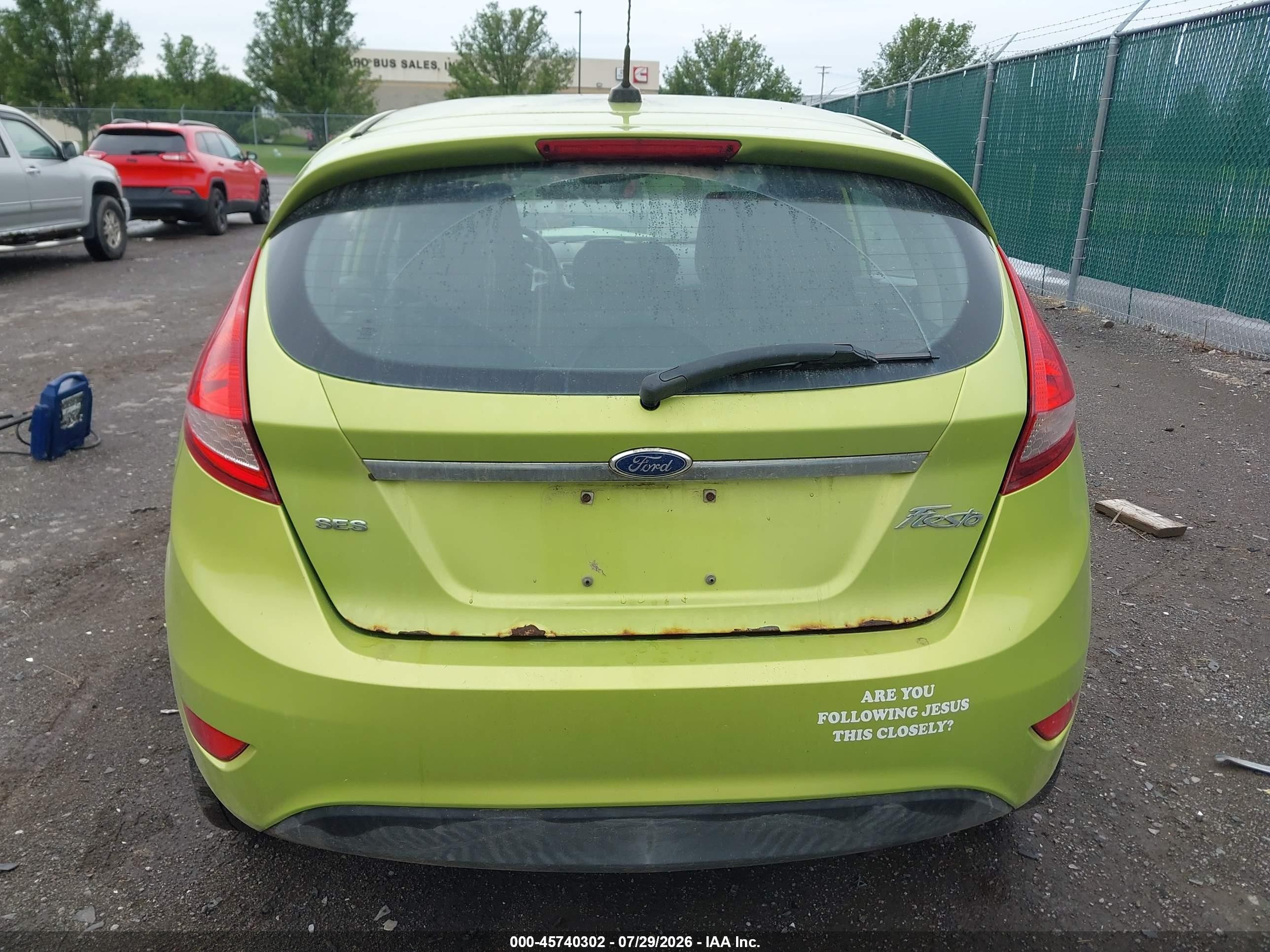 2012 Ford Fiesta Ses Green vin: 3FADP4FJ7CM117943