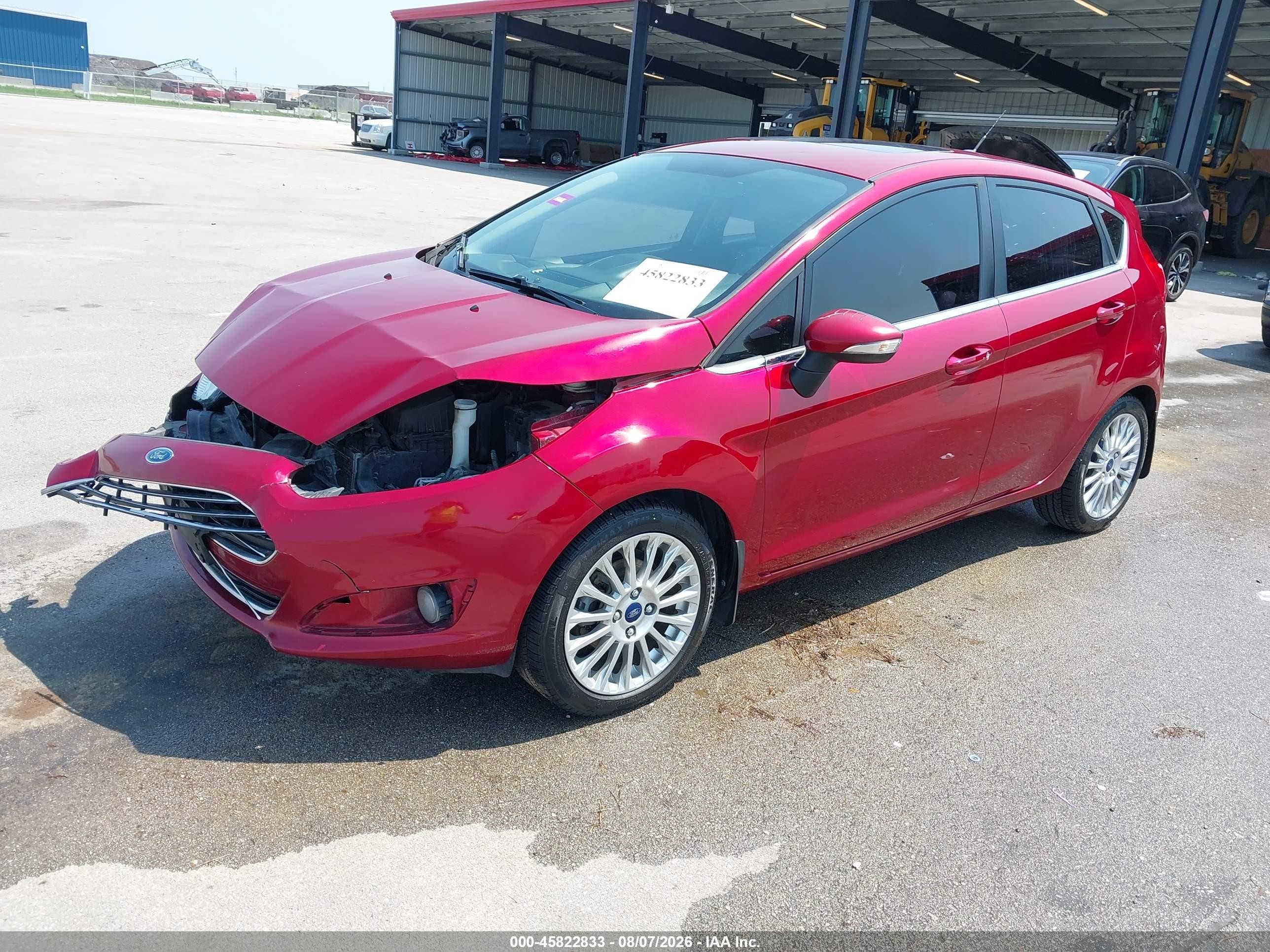 2015 Ford Fiesta Titanium Red vin: 3FADP4FJ7FM121186