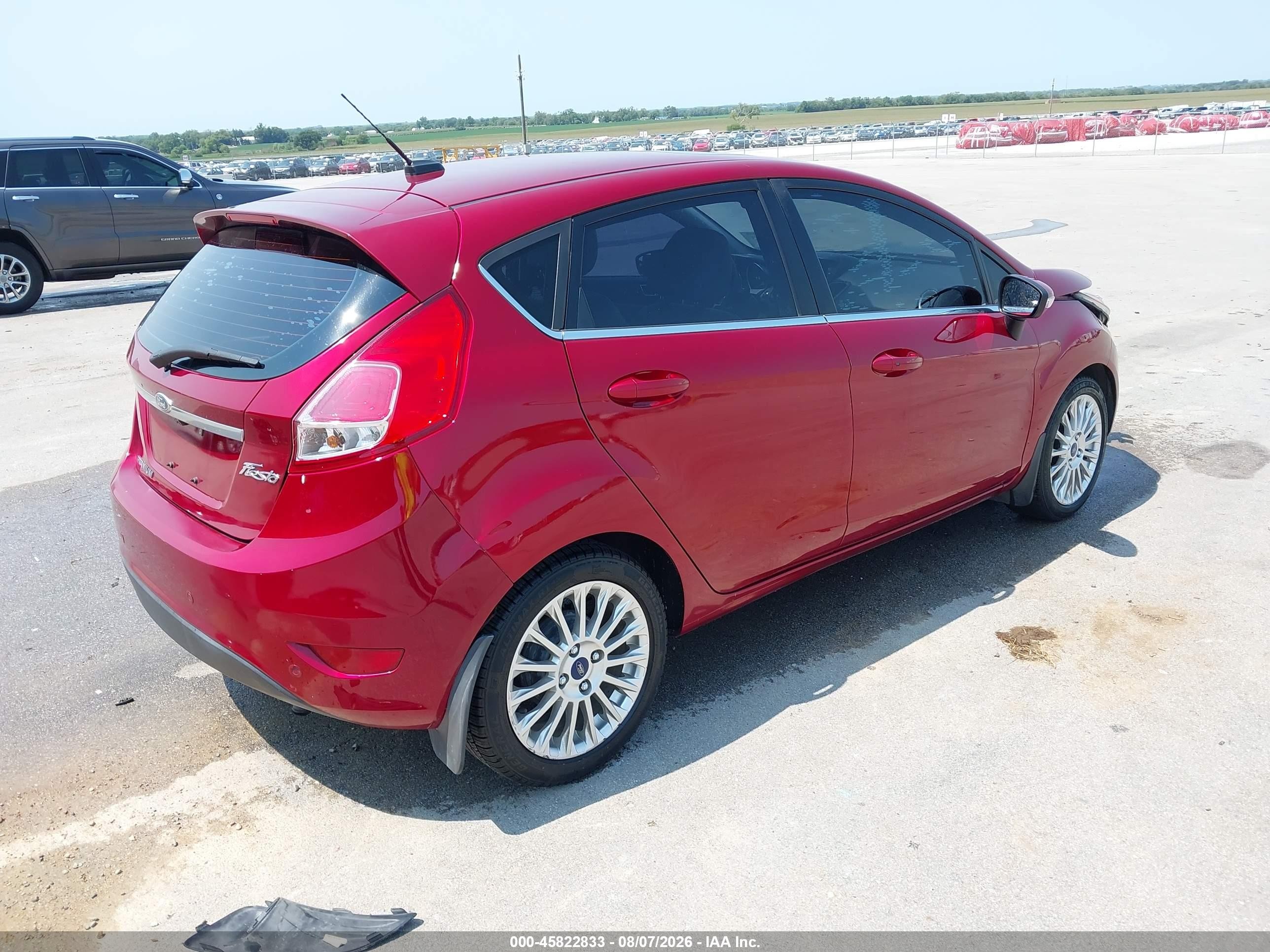 2015 Ford Fiesta Titanium Red vin: 3FADP4FJ7FM121186