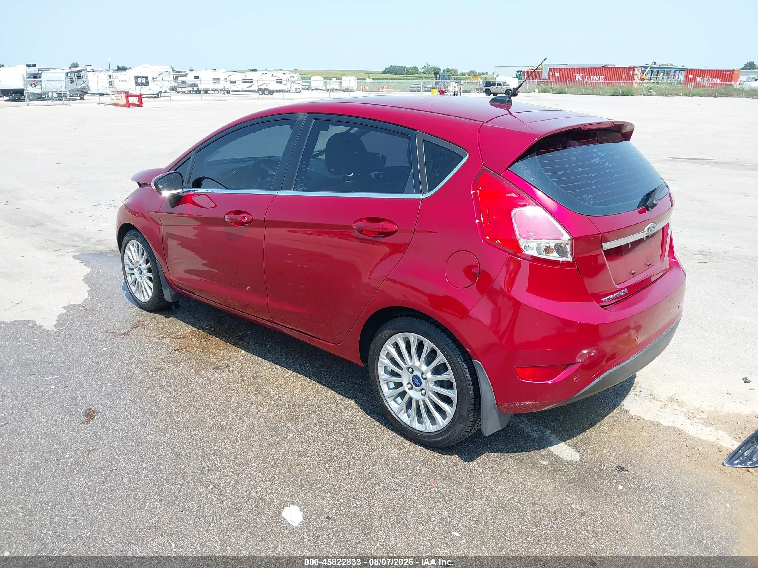 2015 Ford Fiesta Titanium Red vin: 3FADP4FJ7FM121186