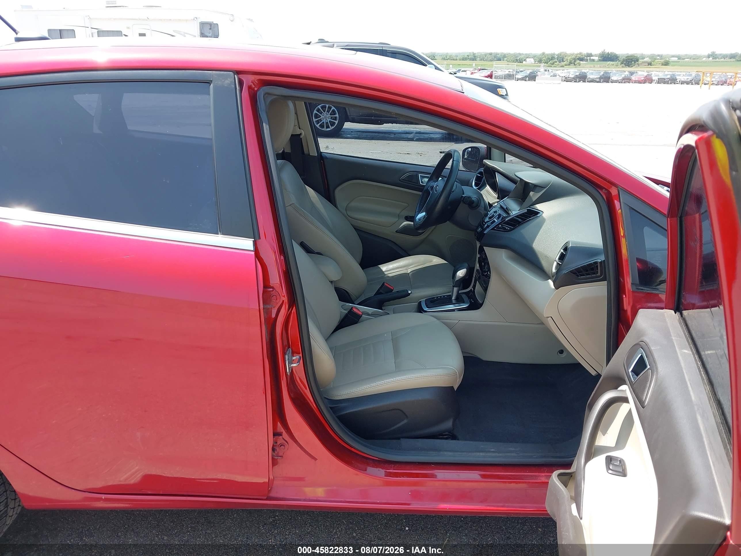 2015 Ford Fiesta Titanium Red vin: 3FADP4FJ7FM121186
