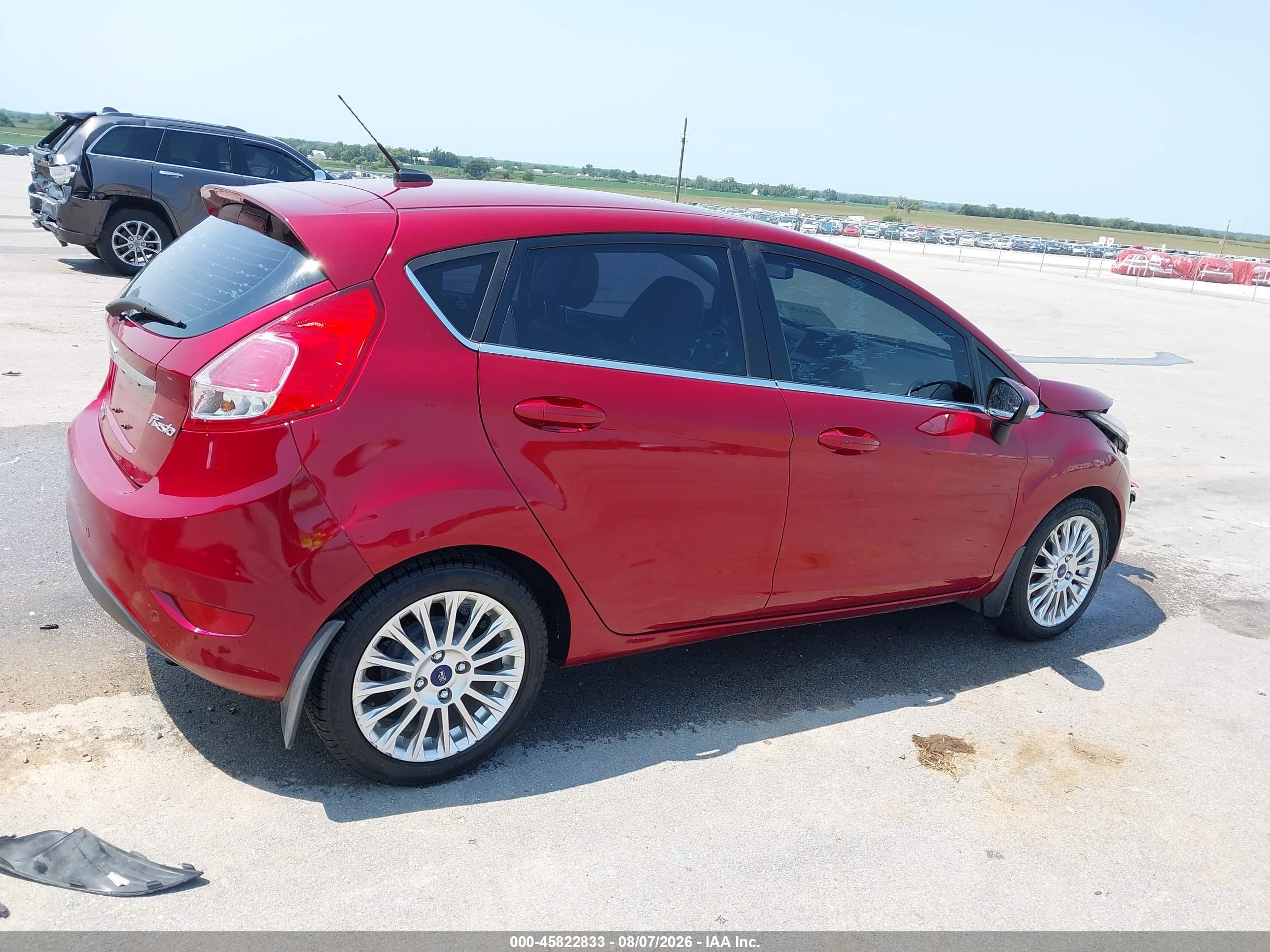 2015 Ford Fiesta Titanium Red vin: 3FADP4FJ7FM121186