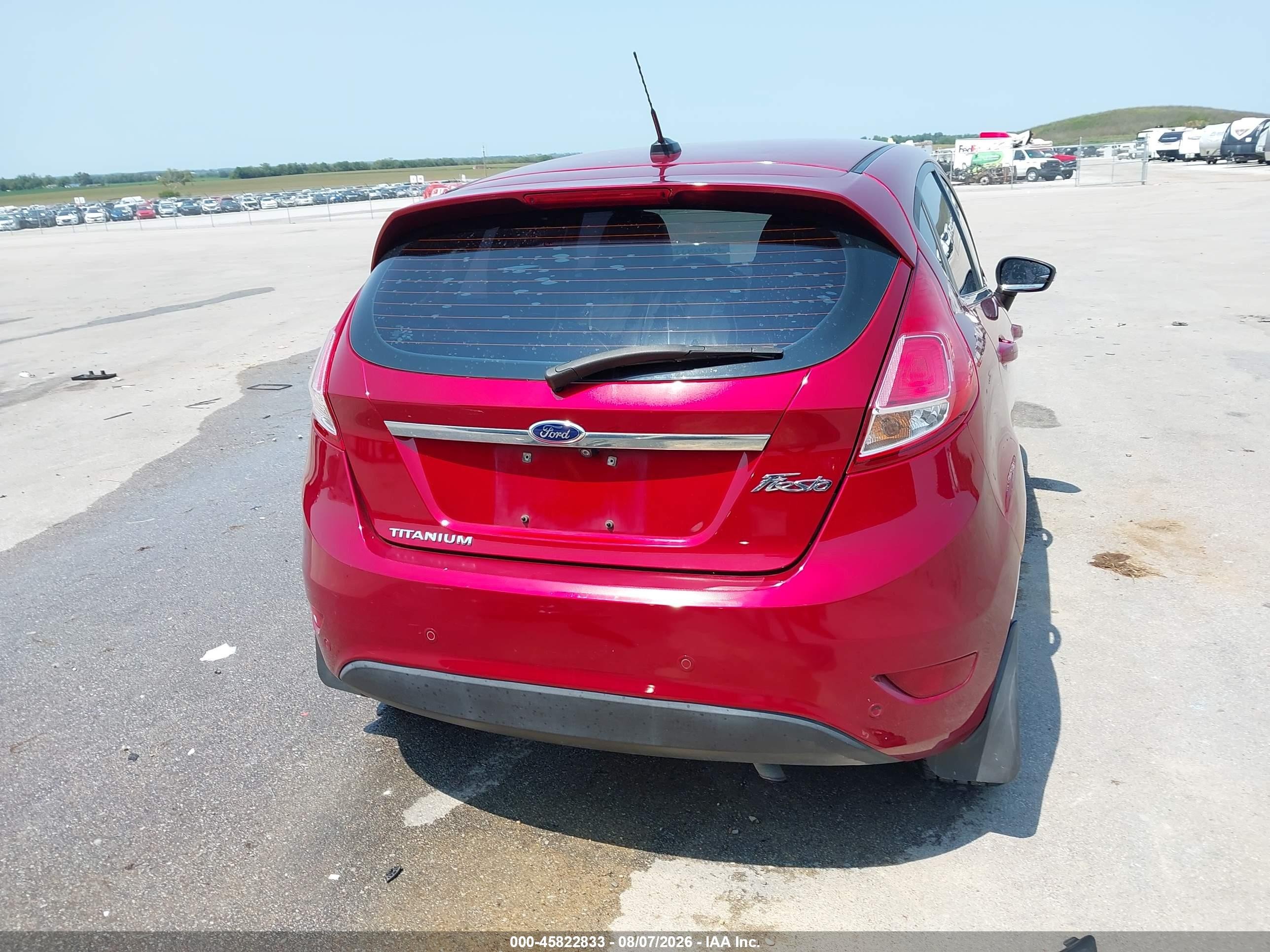 2015 Ford Fiesta Titanium Red vin: 3FADP4FJ7FM121186