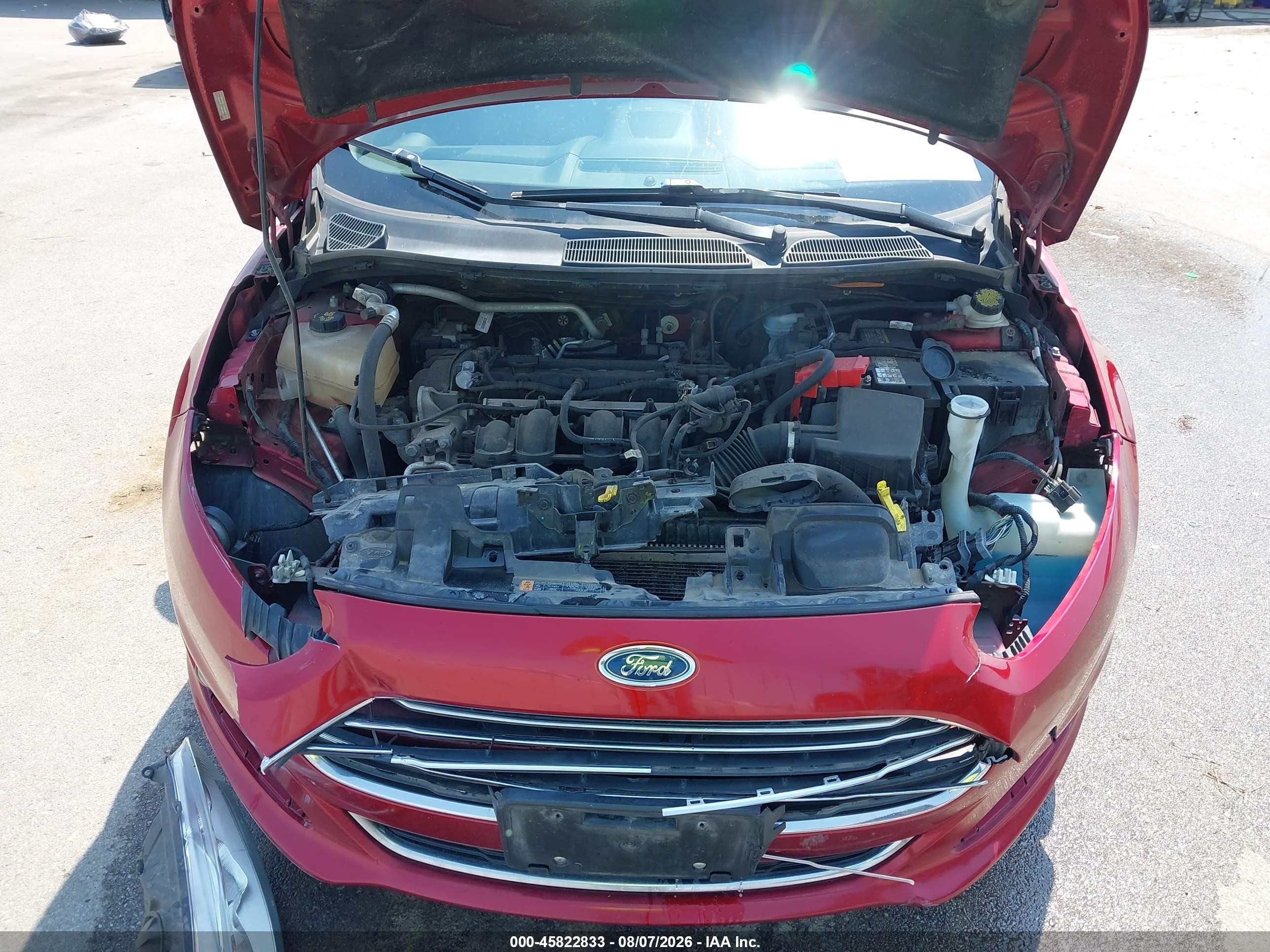 2015 Ford Fiesta Titanium Red vin: 3FADP4FJ7FM121186