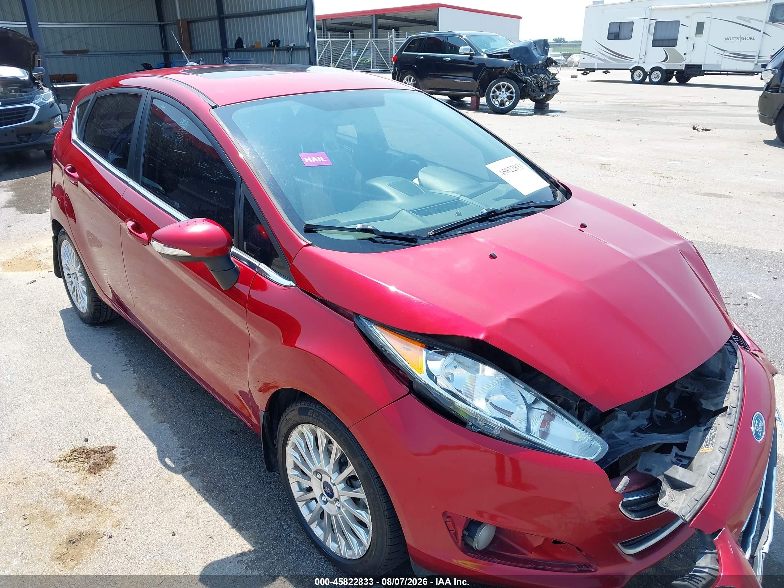 2015 Ford Fiesta Titanium Red vin: 3FADP4FJ7FM121186