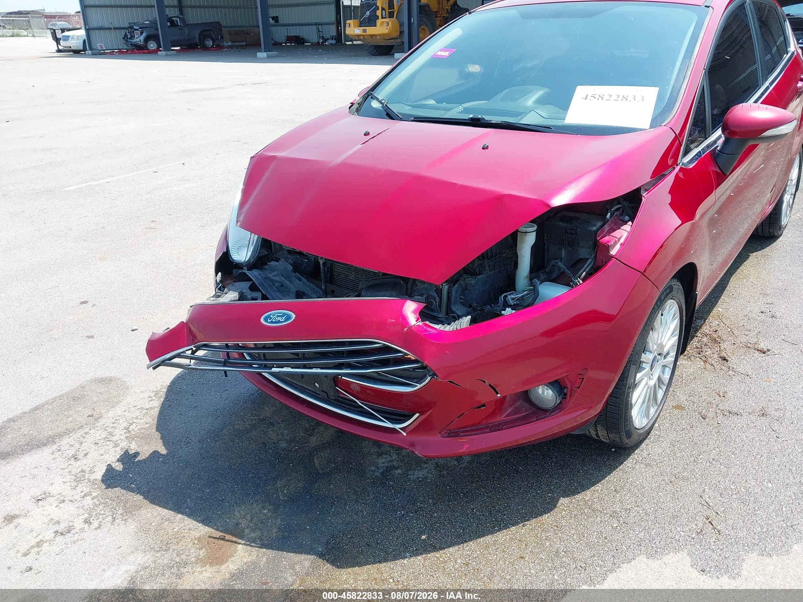 2015 Ford Fiesta Titanium Red vin: 3FADP4FJ7FM121186