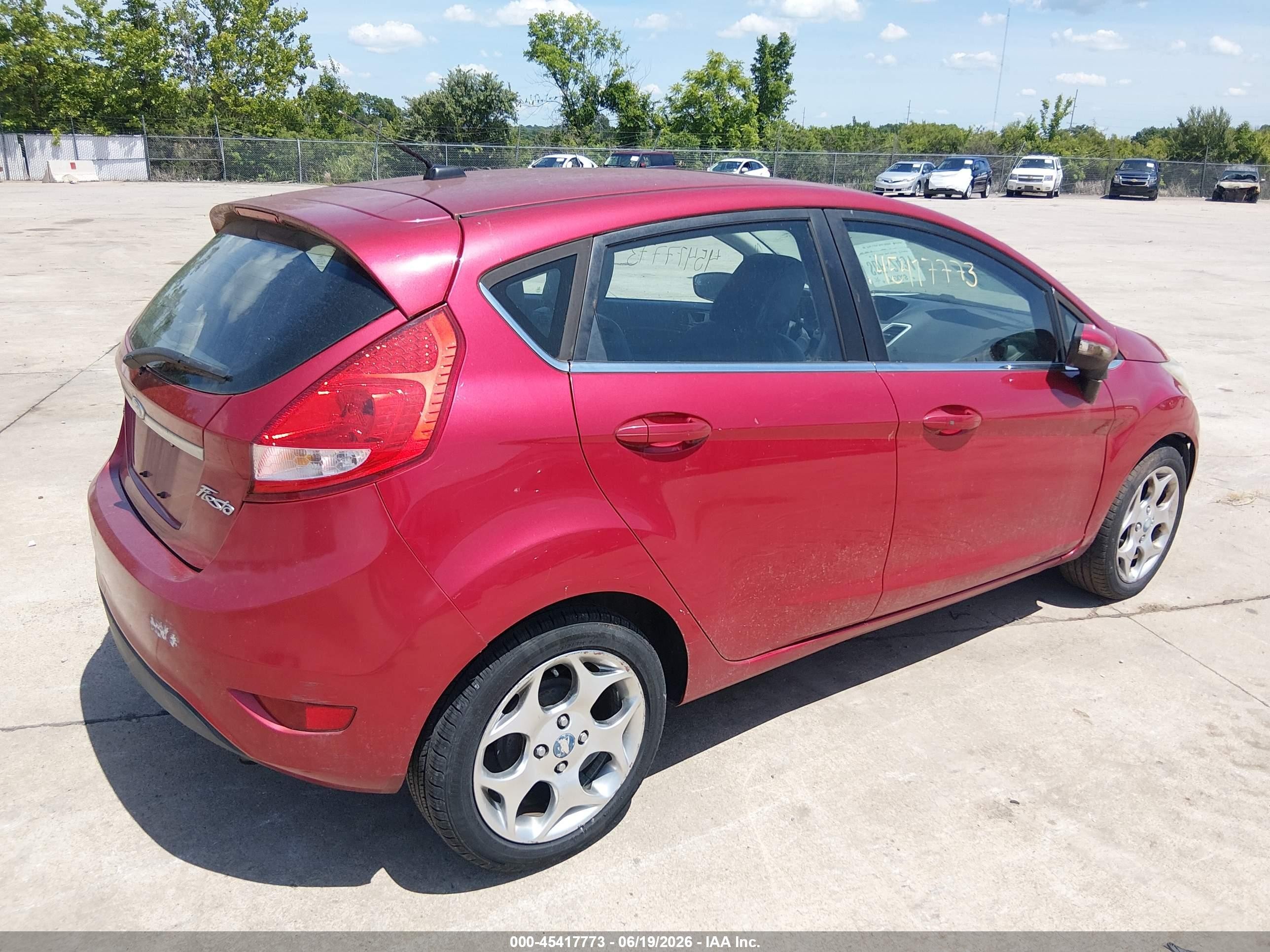 2011 Ford Fiesta Ses Red vin: 3FADP4FJ8BM128691