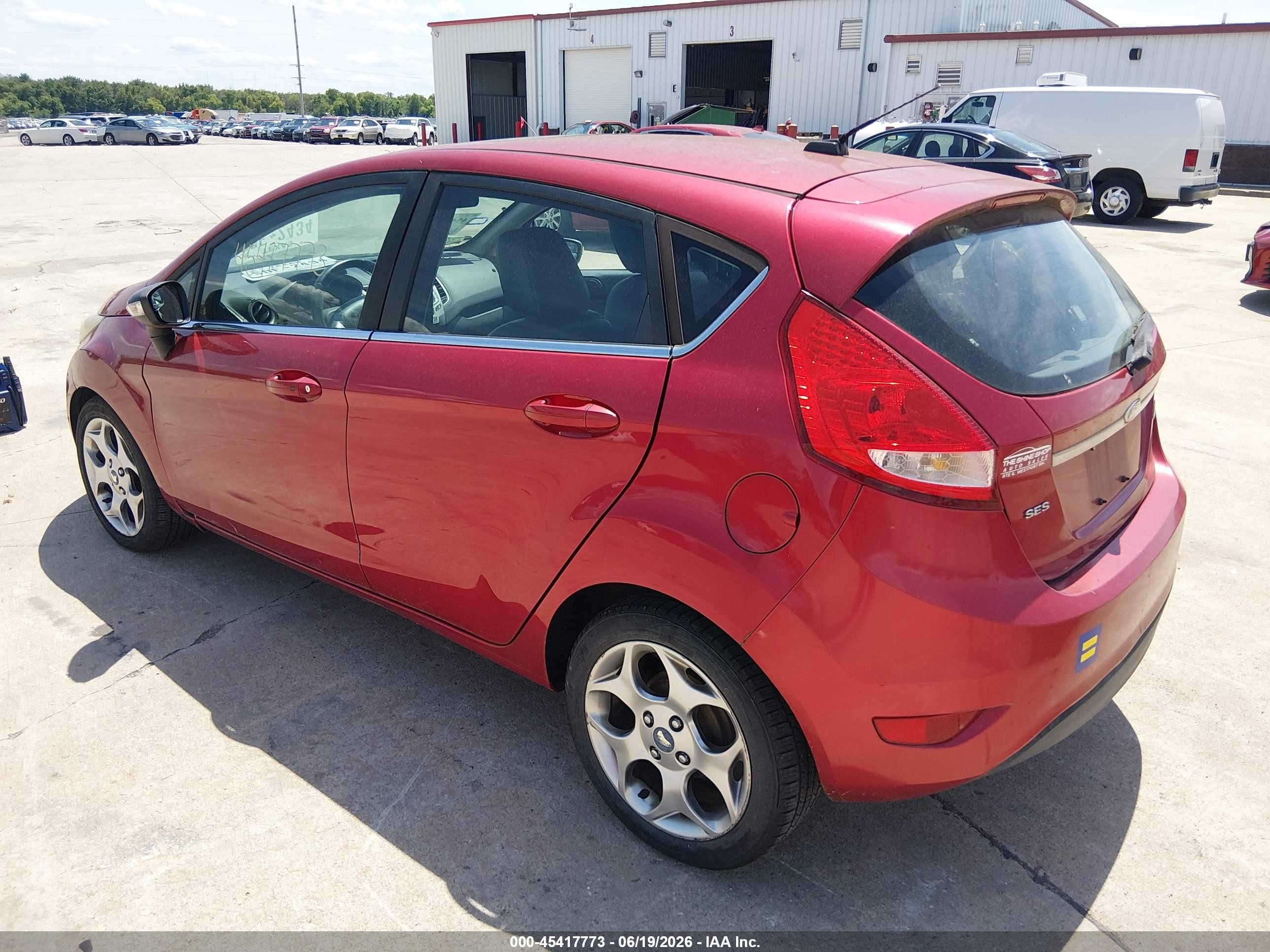 2011 Ford Fiesta Ses Red vin: 3FADP4FJ8BM128691