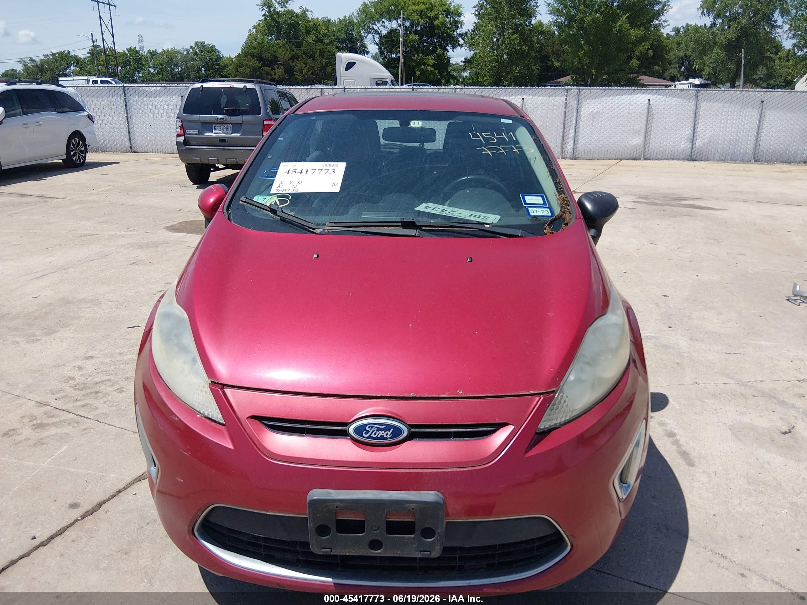 2011 Ford Fiesta Ses Red vin: 3FADP4FJ8BM128691