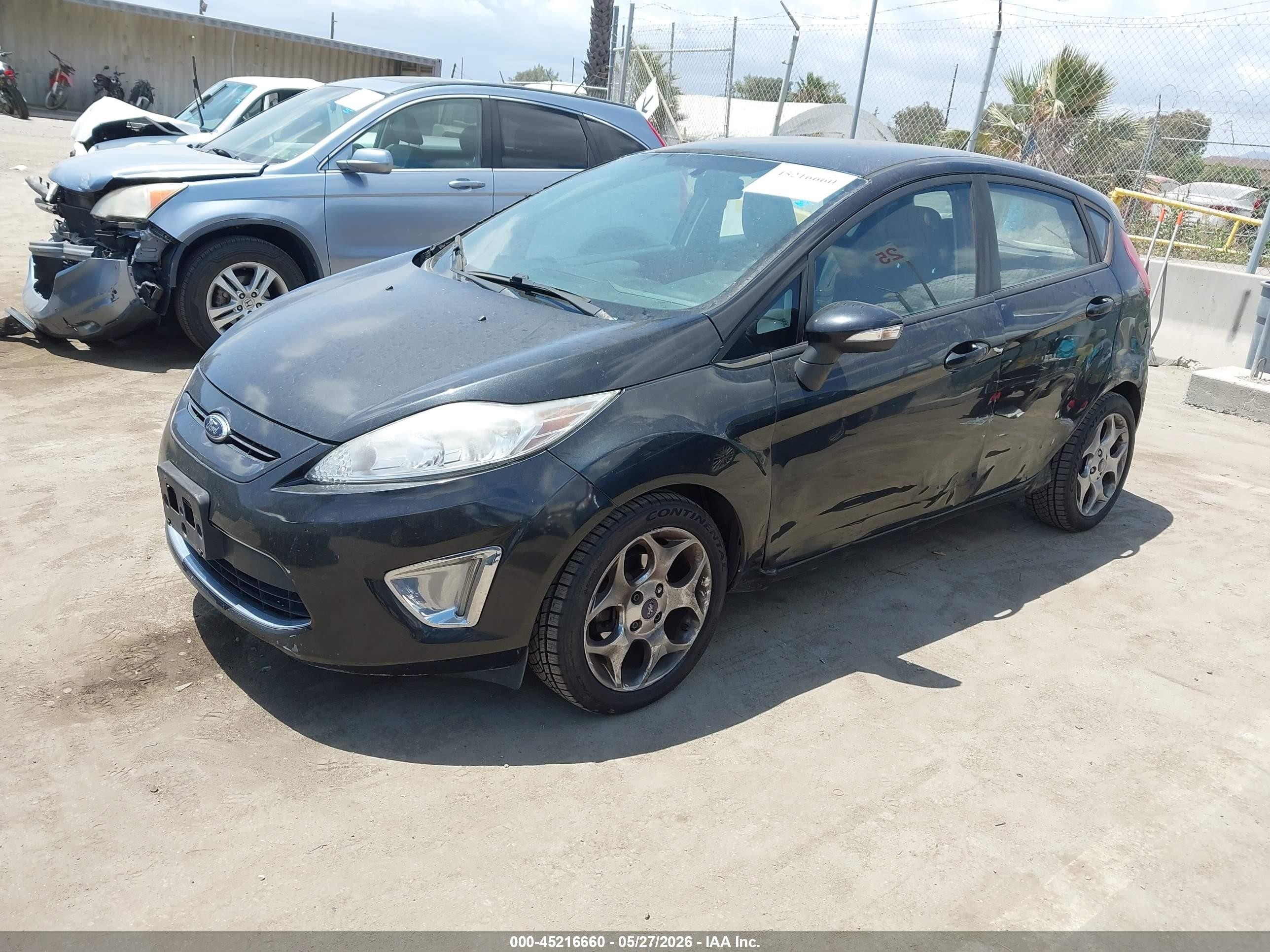 2012 Ford Fiesta Ses Black vin: 3FADP4FJ9CM194930