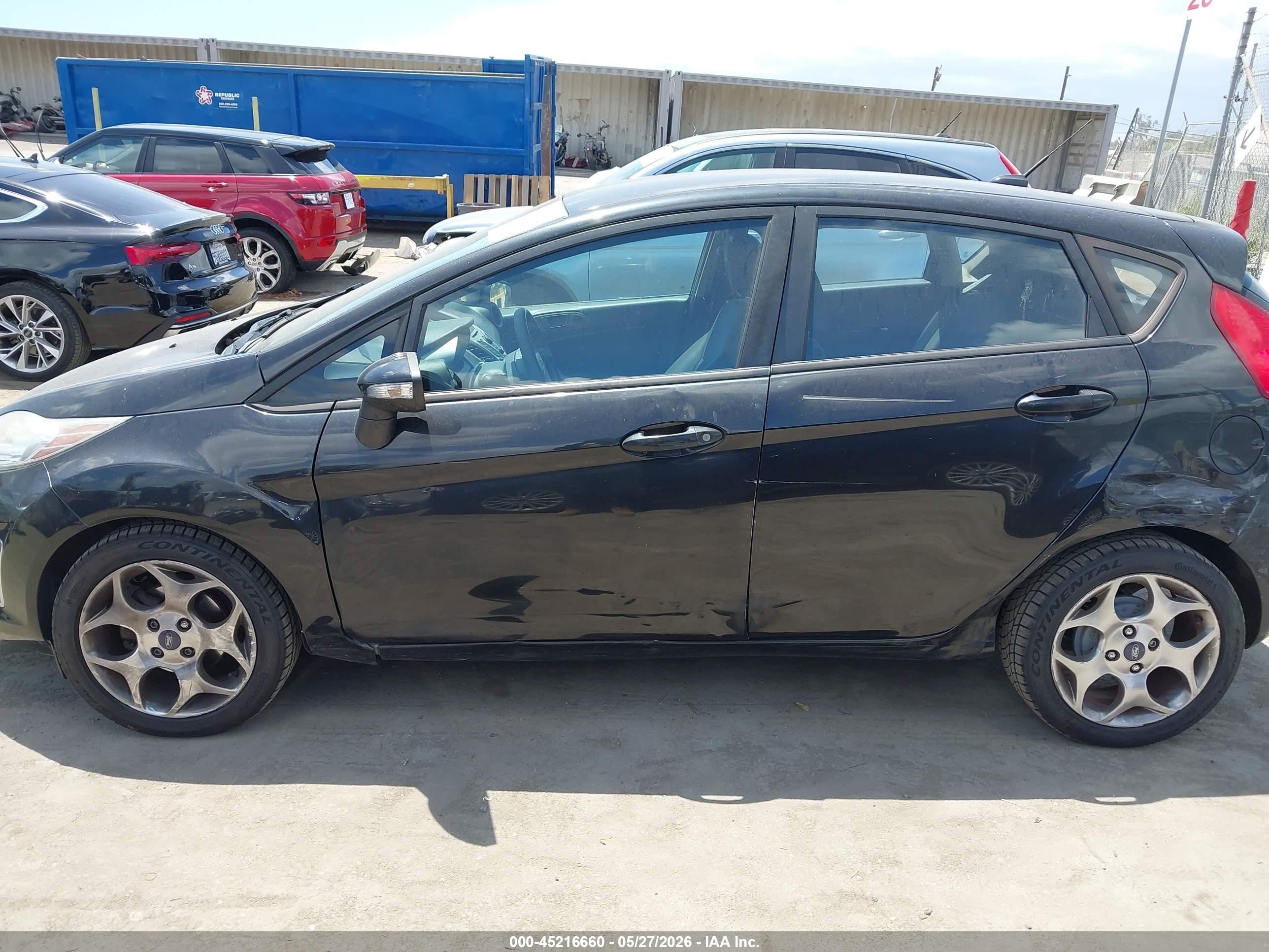 2012 Ford Fiesta Ses Black vin: 3FADP4FJ9CM194930
