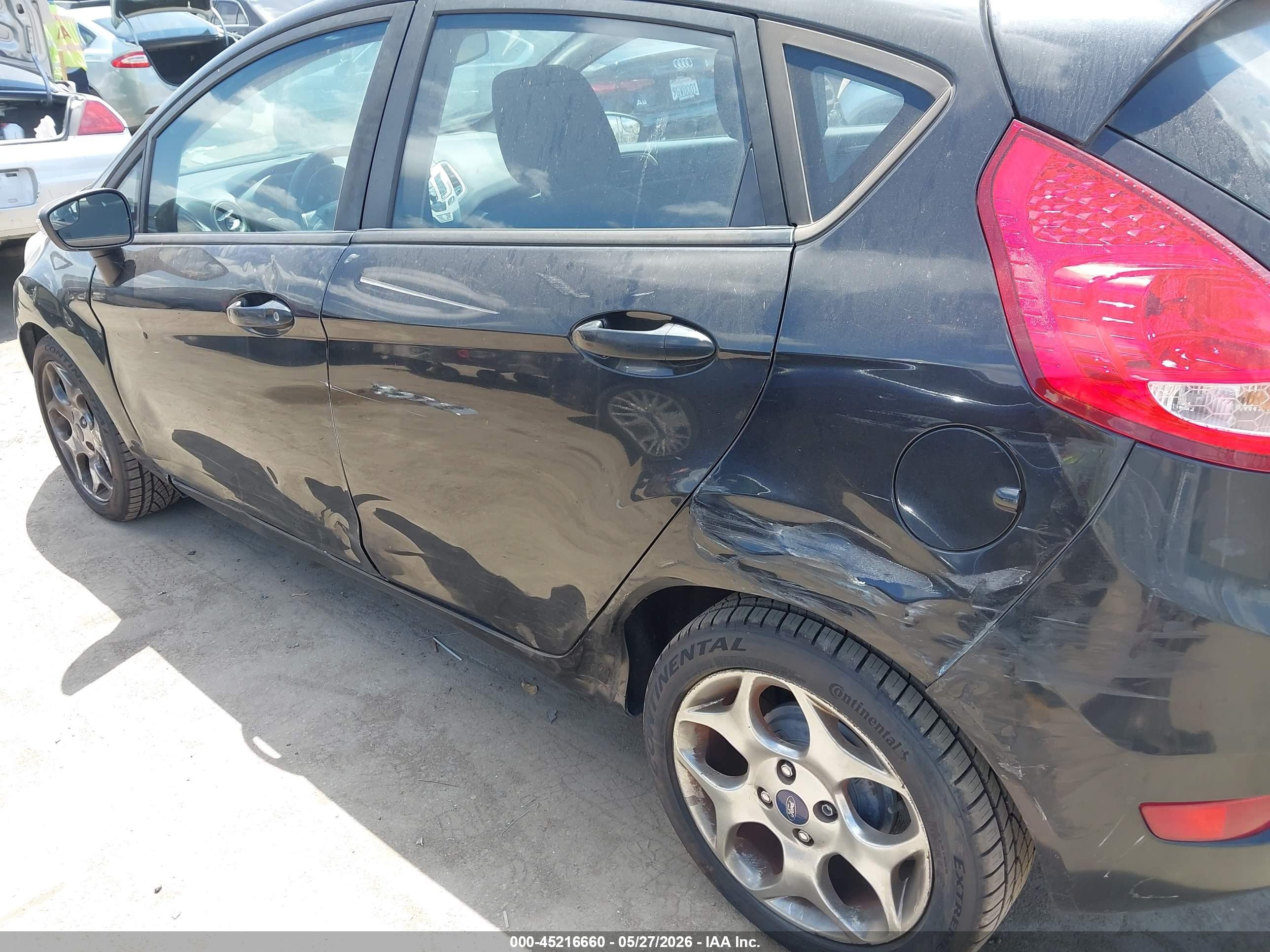 2012 Ford Fiesta Ses Black vin: 3FADP4FJ9CM194930