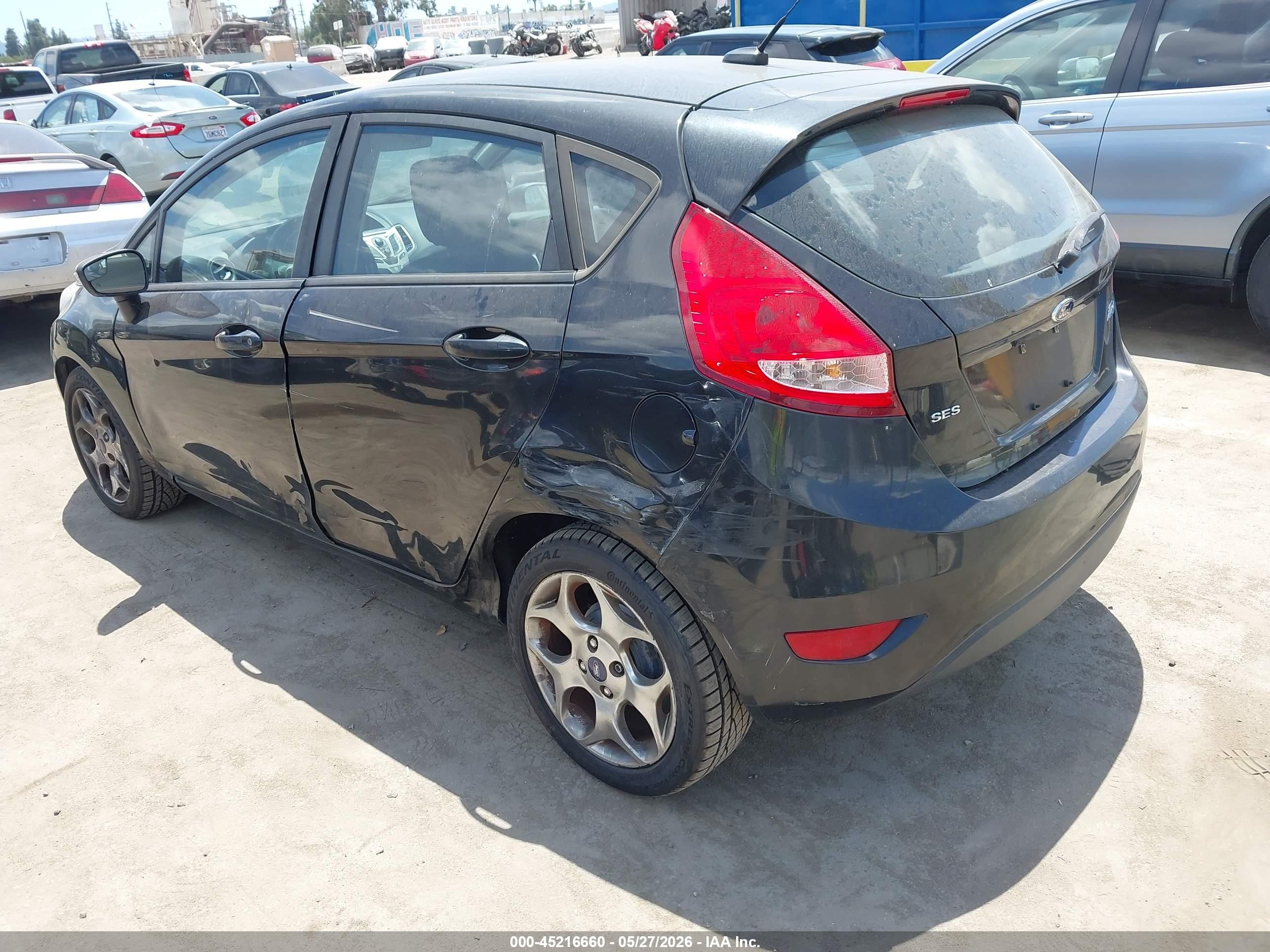 2012 Ford Fiesta Ses Black vin: 3FADP4FJ9CM194930