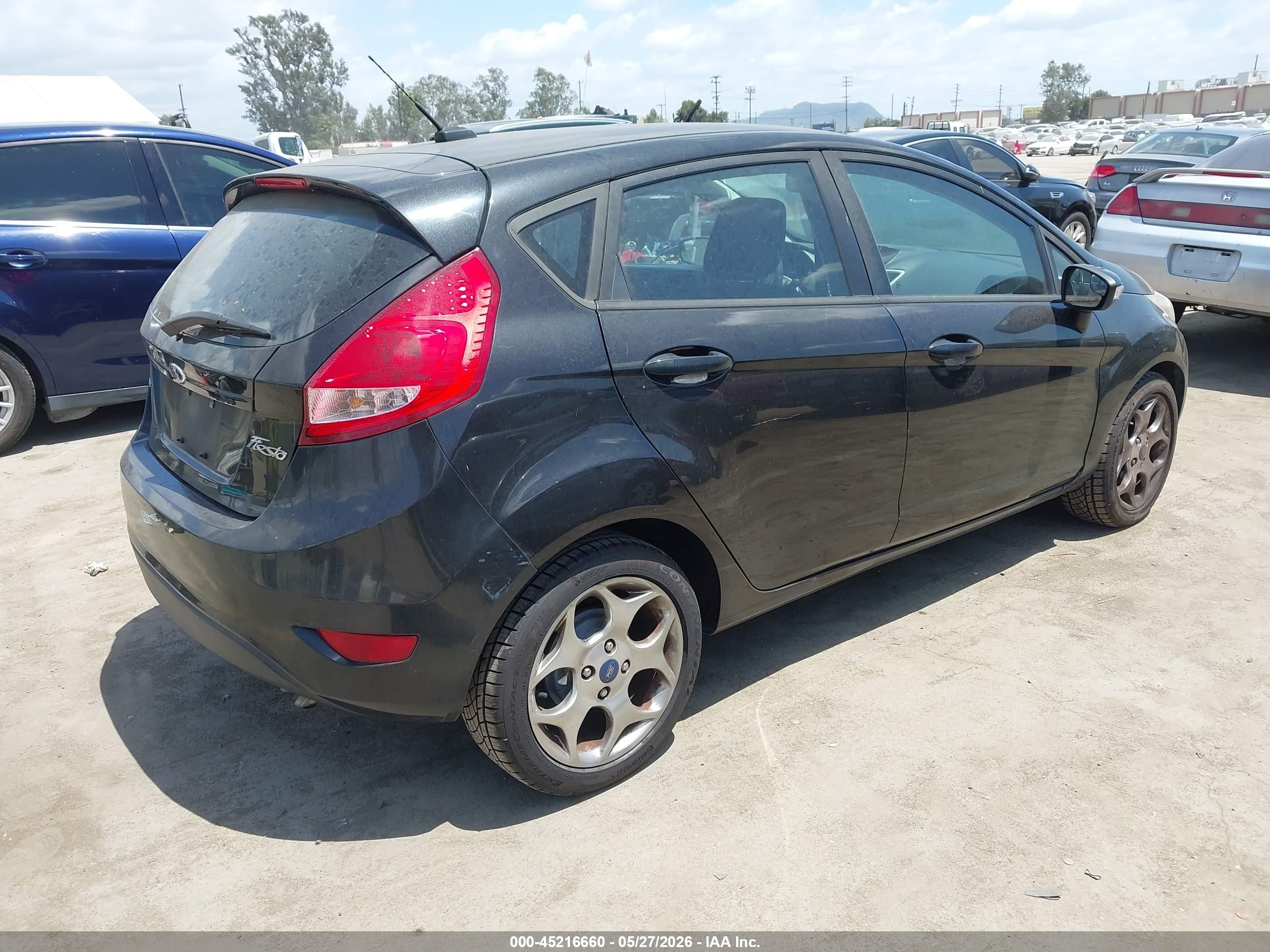 2012 Ford Fiesta Ses Black vin: 3FADP4FJ9CM194930