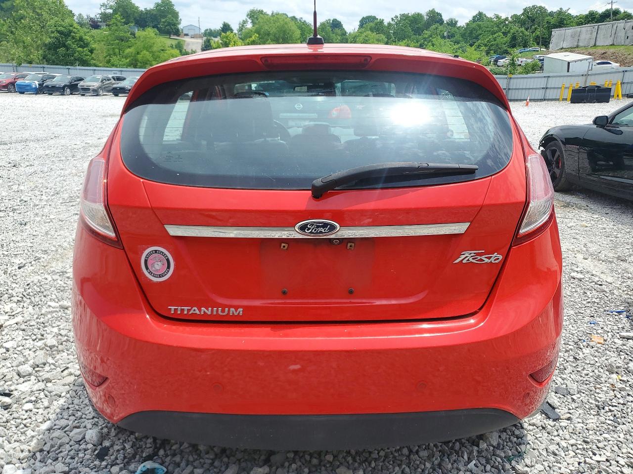 2014 Ford Fiesta Titanium Red vin: 3FADP4FJ9EM103707