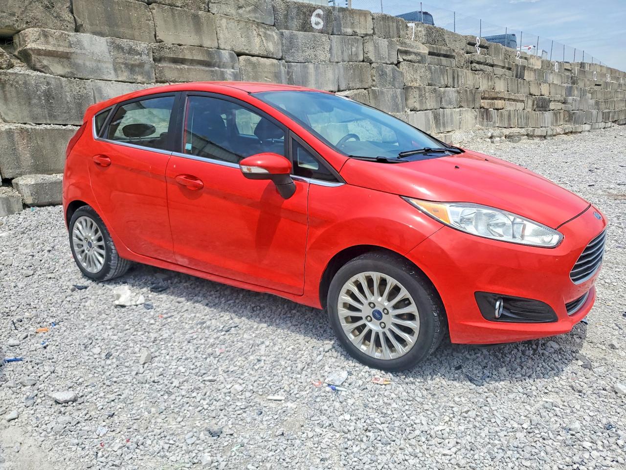 2014 Ford Fiesta Titanium Red vin: 3FADP4FJ9EM103707