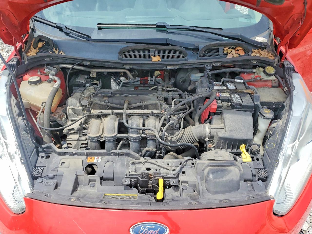 2014 Ford Fiesta Titanium Red vin: 3FADP4FJ9EM103707