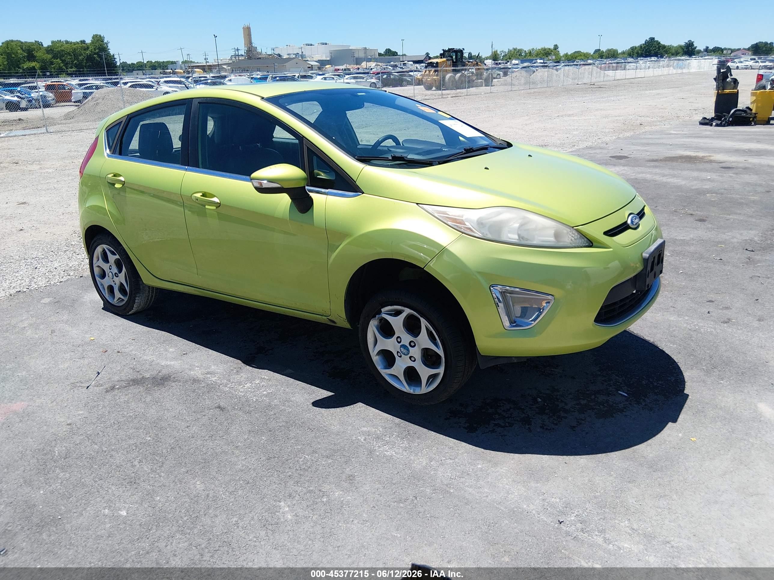 2011 Ford Fiesta Ses Зеленый vin: 3FADP4FJXBM132516