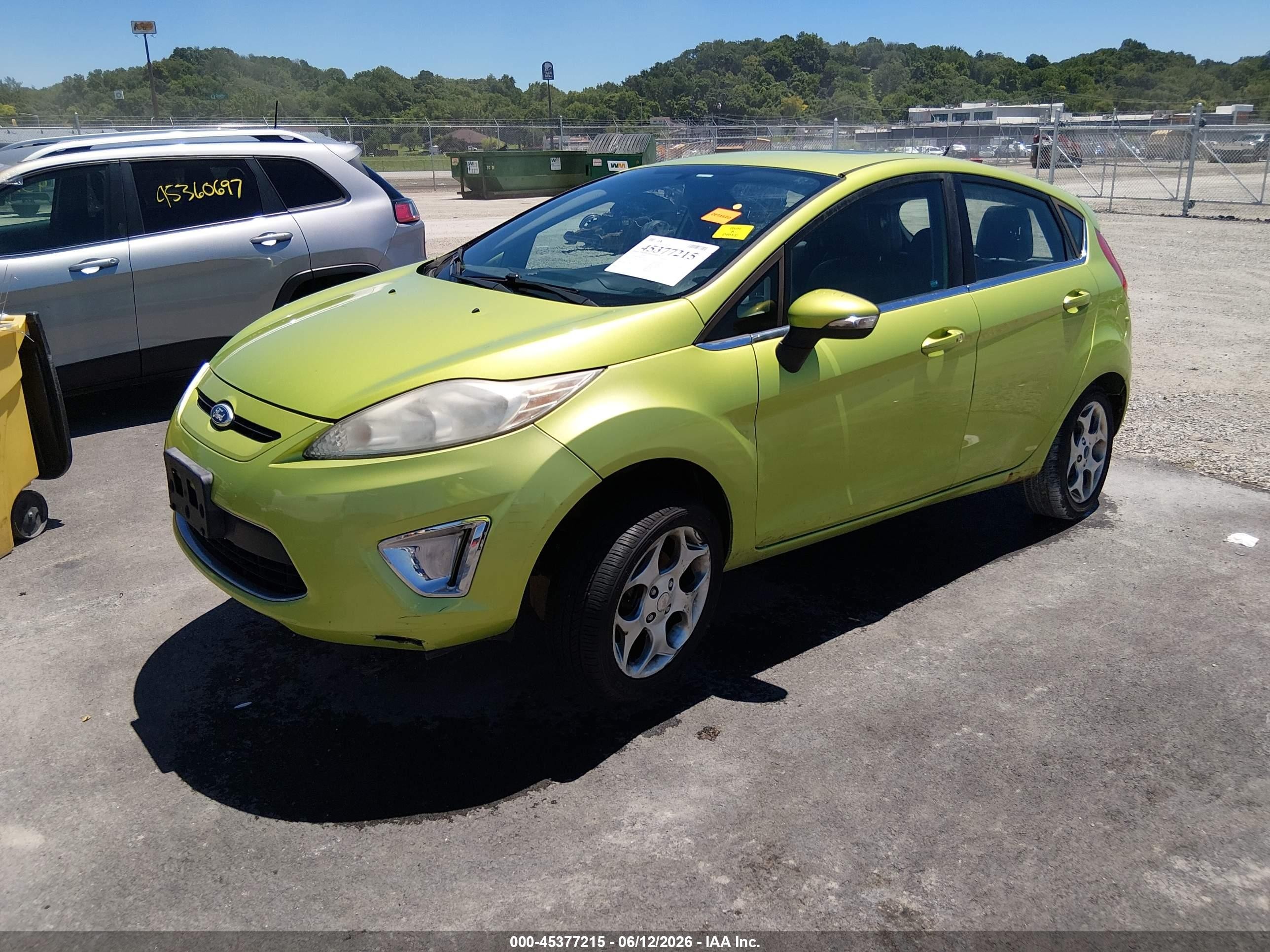 2011 Ford Fiesta Ses Green vin: 3FADP4FJXBM132516