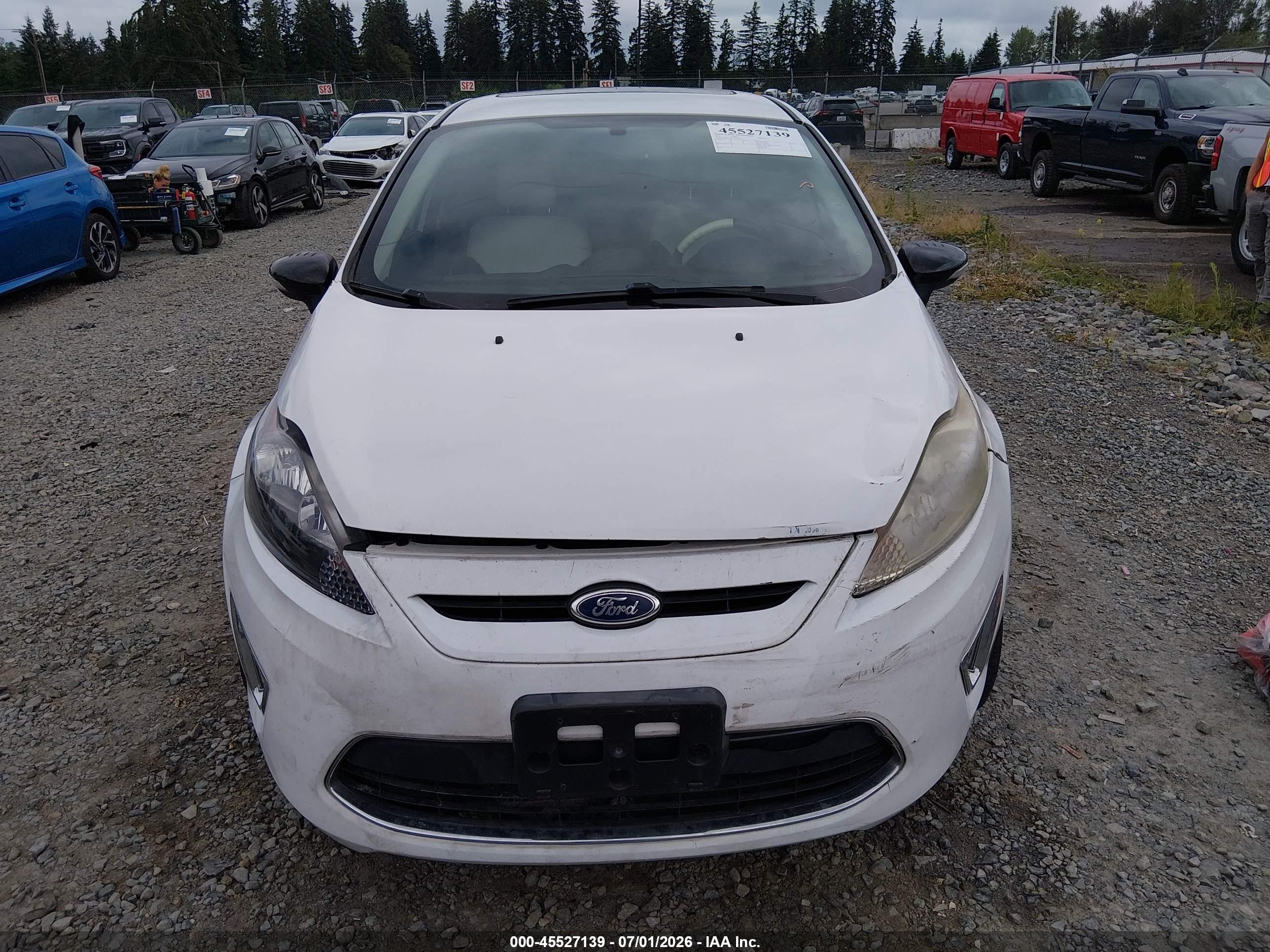 2012 Ford Fiesta Ses White vin: 3FADP4FJXCM159765