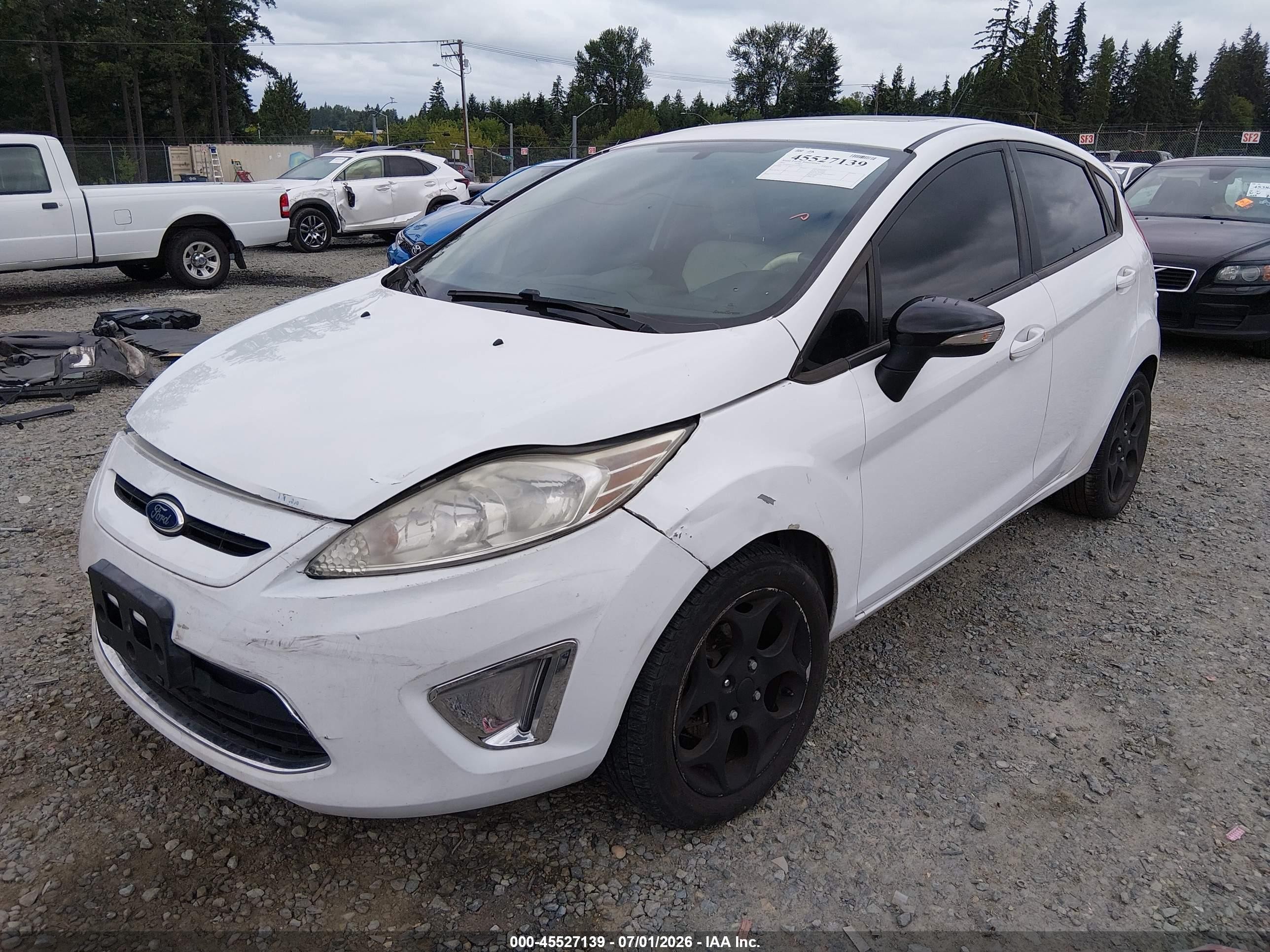 2012 Ford Fiesta Ses White vin: 3FADP4FJXCM159765