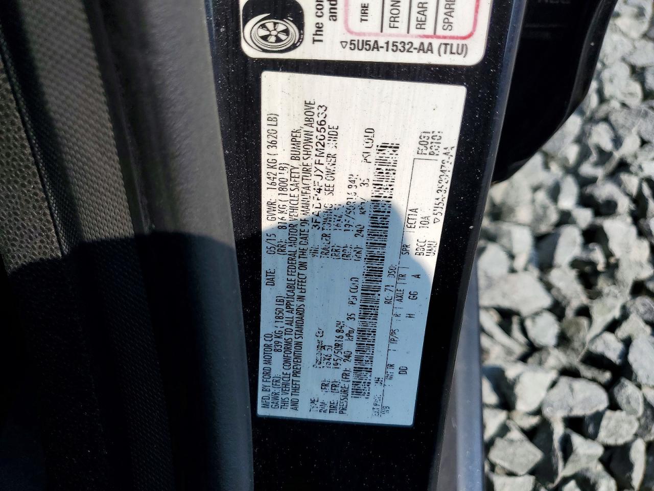 2015 Ford Fiesta Titanium Черный vin: 3FADP4FJXFM205633