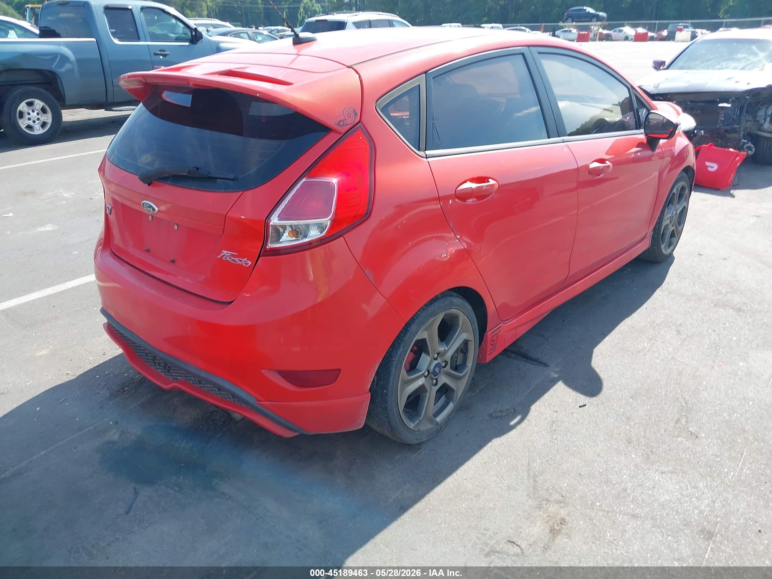 2014 Ford Fiesta St Orange vin: 3FADP4GX1EM125171