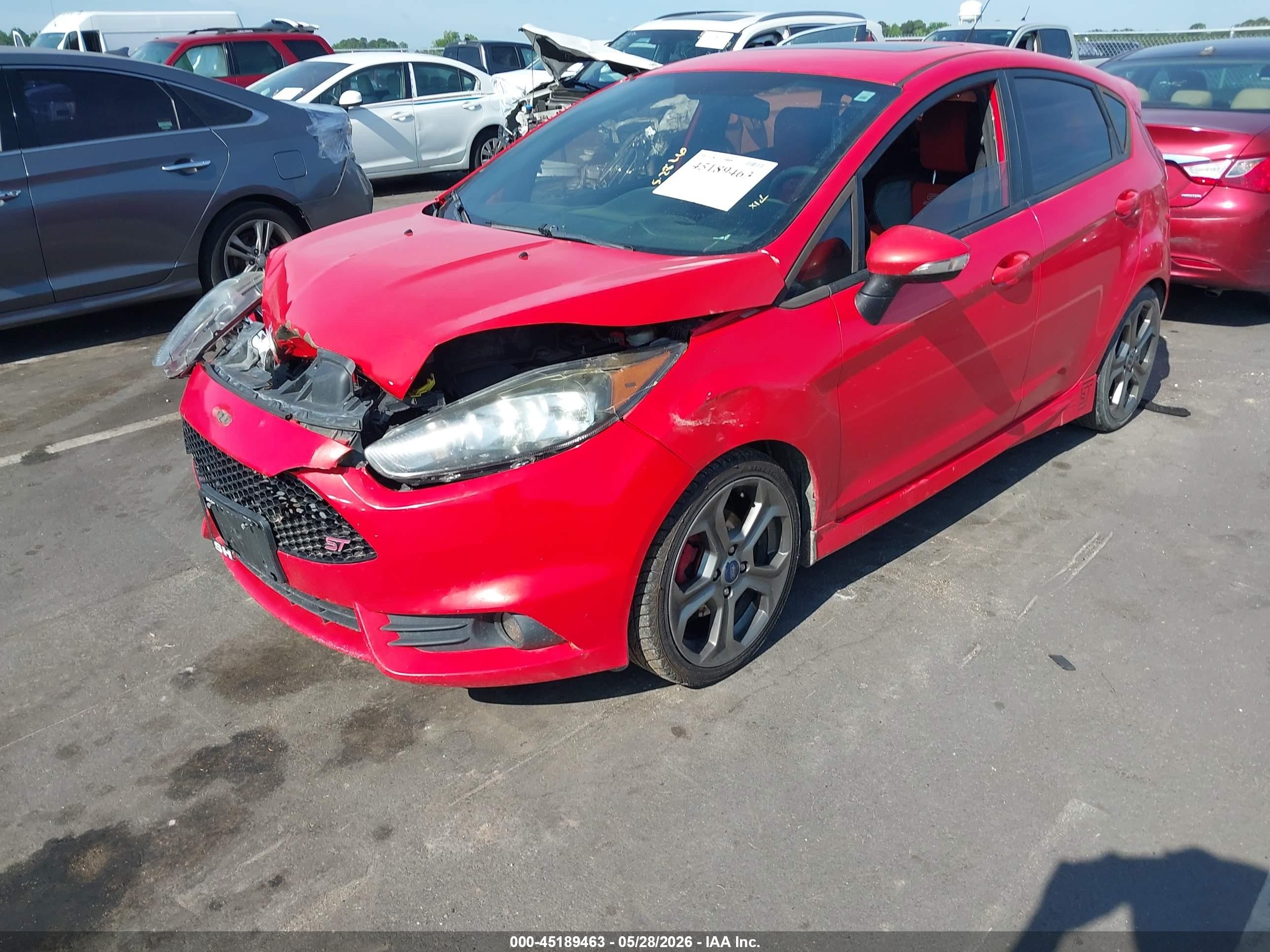2014 Ford Fiesta St Orange vin: 3FADP4GX1EM125171